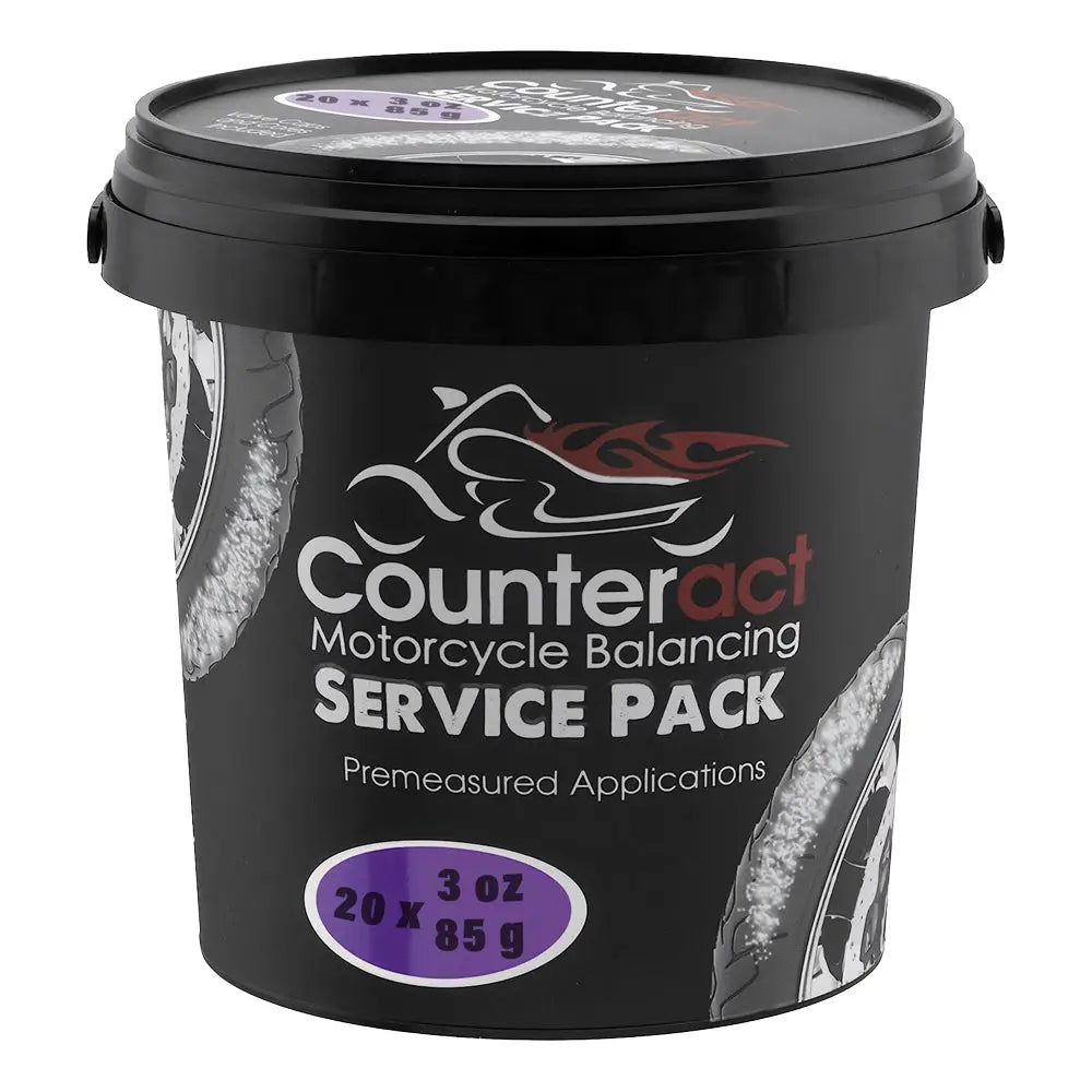 Counteract Motorcycle Tire Balancing Beads Kit - 20 Bags with Cores & Caps for Smooth Ride - Perfect for Harley, Honda, Kawasaki & More - Reduce Vibration & Extend Tire Life