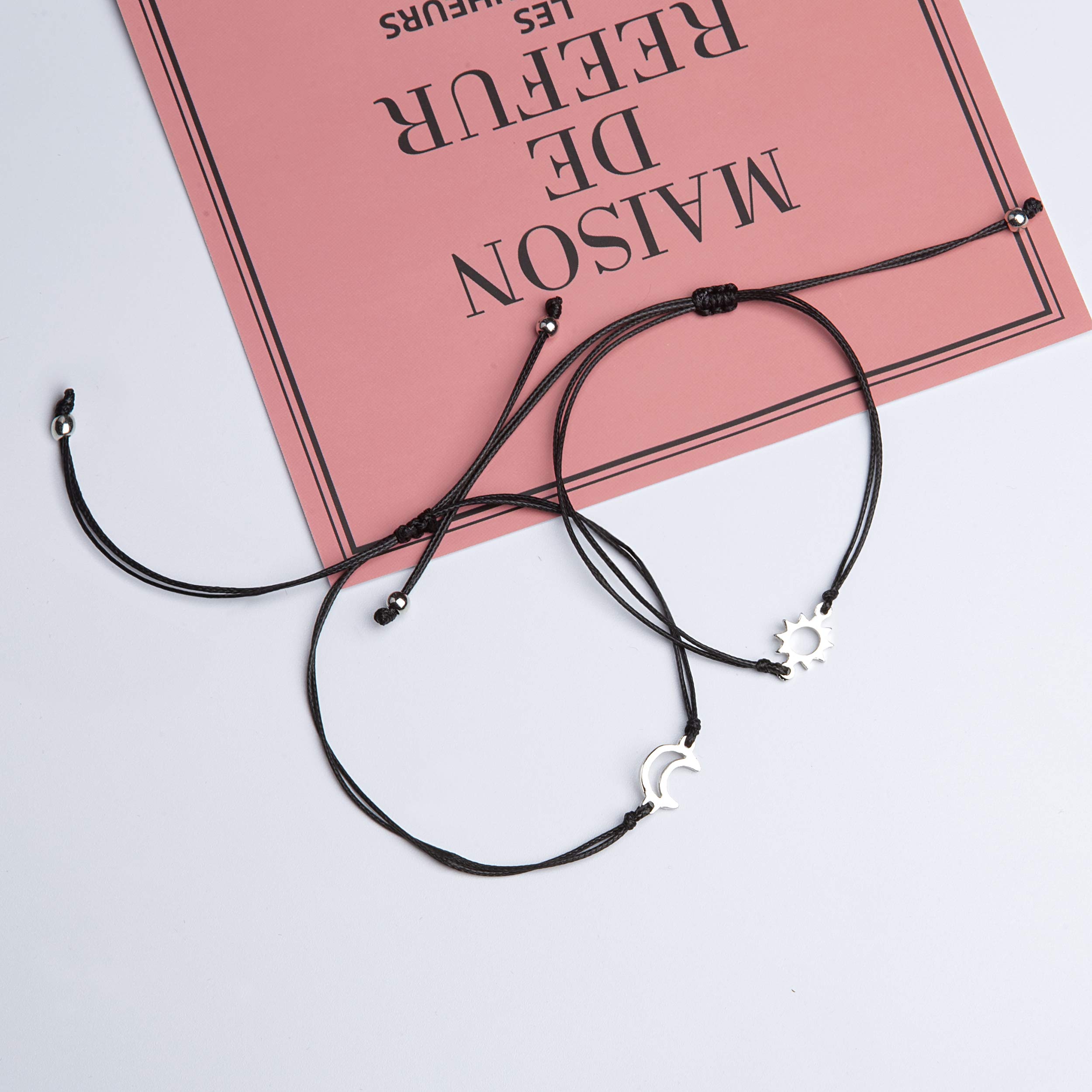 Pinky Promise Matching Bracelets for Best Friends, Couples & Family - Elephant & Compass Infinity Design for Women & Men | Long Distance Connection Gift for Loved Ones