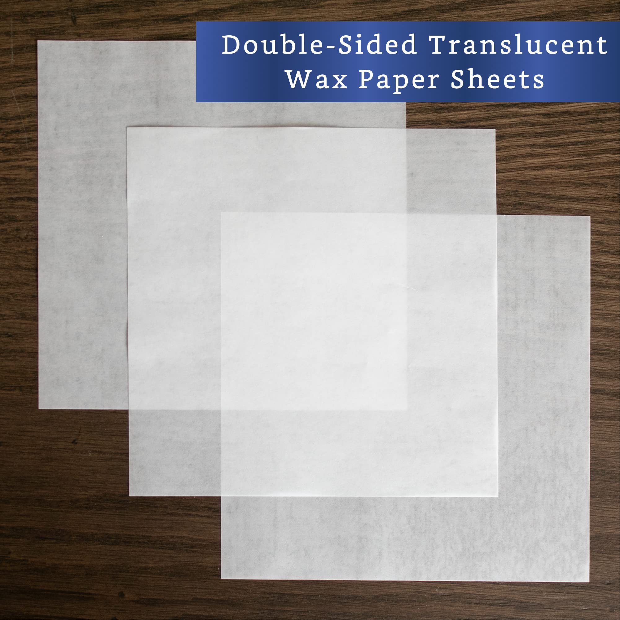 Non-Stick Wax Paper Candy Wrappers for Caramels & Taffy (300 Pcs 5x5 Inch) - Pre-Cut Parchment Paper Squares for Candy Making, Hamburger Patty Separation - Perfect for Home Baking, Candy Shops & Food Packaging