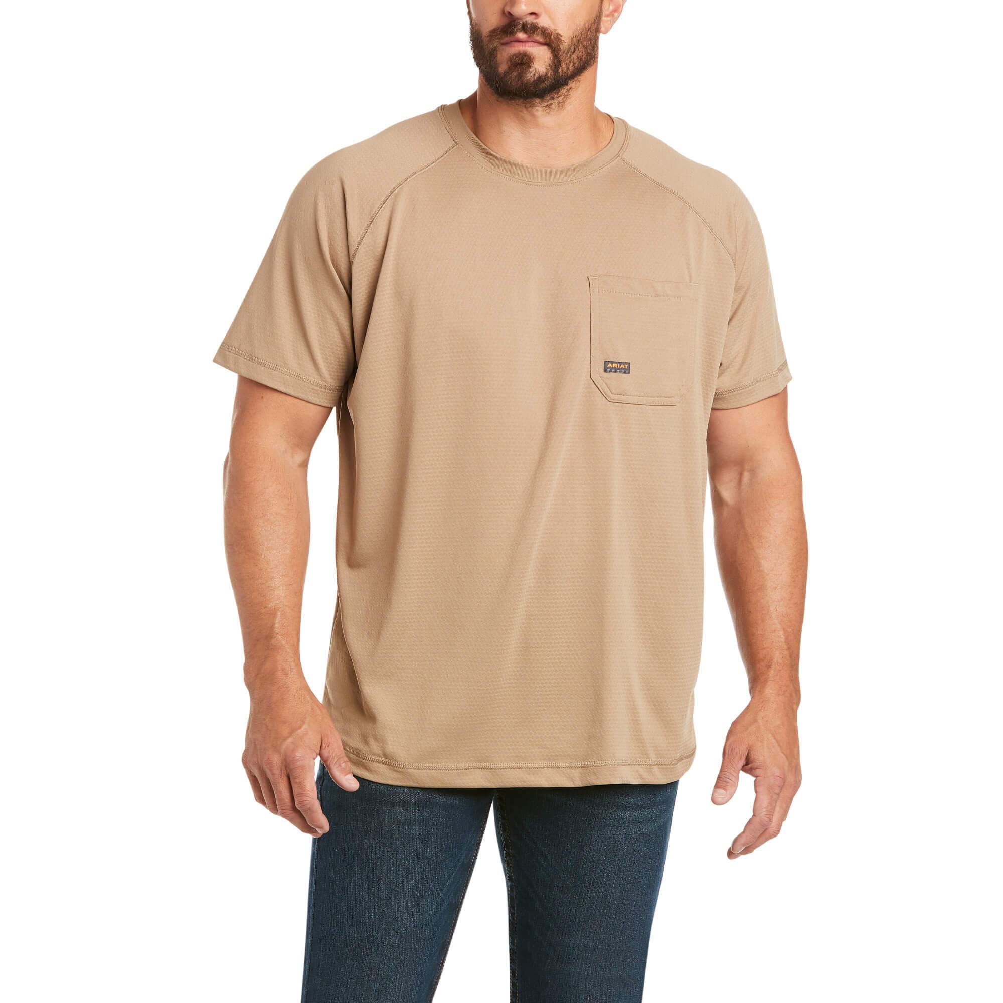 Ariat Men's Rebar Heat Fighter Moisture-Wicking Performance T-Shirt - Breathable Workout & Outdoor Shirt for Running, Hiking & Hot Weather