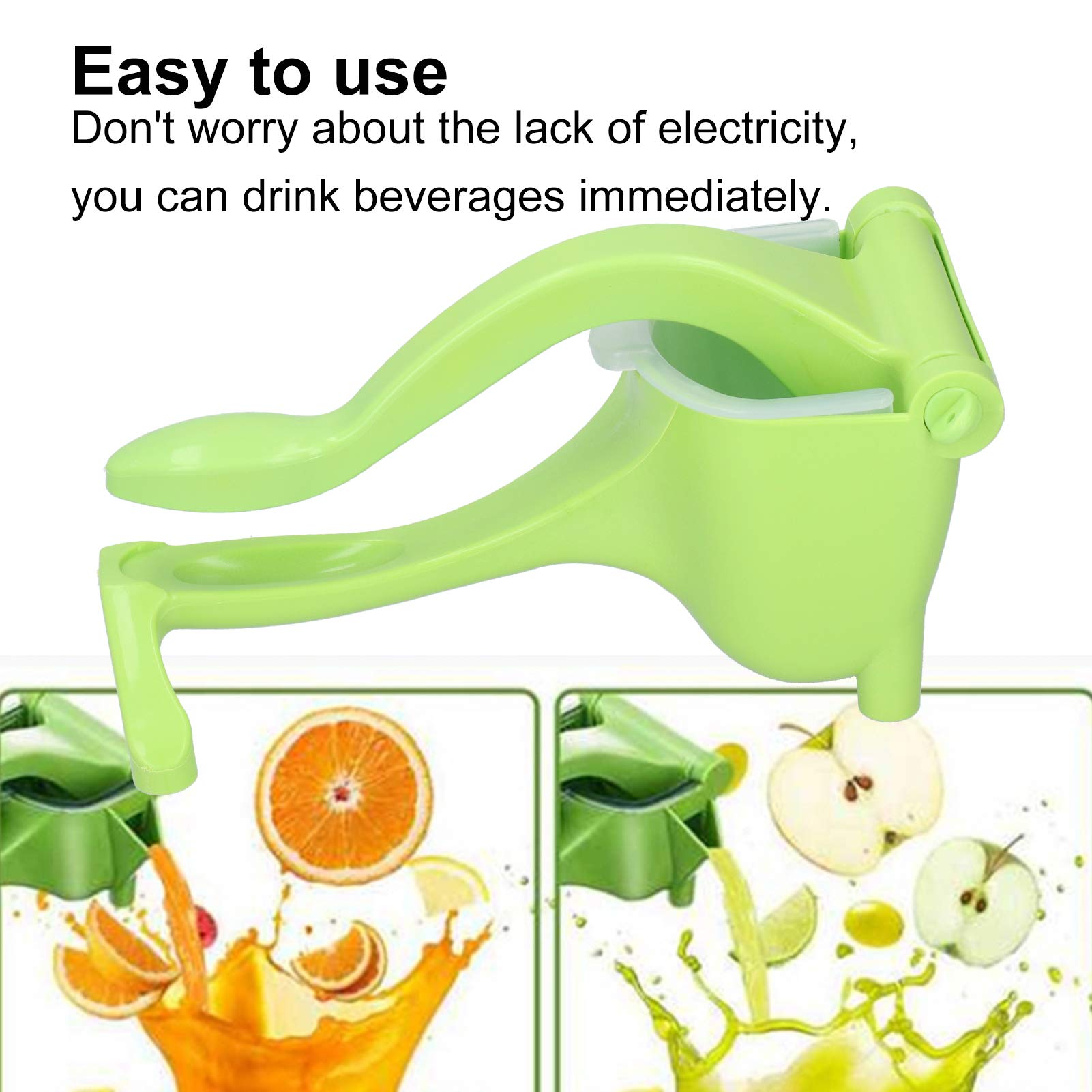Manual Lemon Squeezer - Plastic Hand Juicer for Citrus Fruits, Multifunctional Kitchen Tool for Fresh Orange, Lime & Lemon Juice - Perfect for Cocktails, Baking & Healthy Drinks