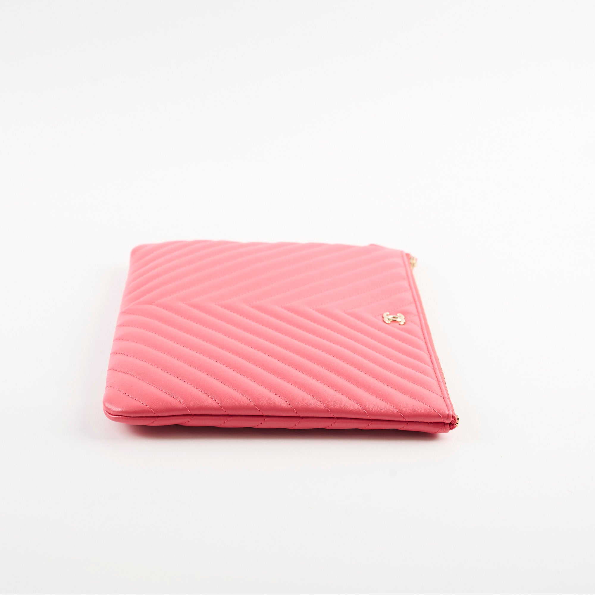 Chanel O Case Medium Chevron Pink Lambskin Bag - 24 Series Luxury Crossbody Bag for Women | Perfect for Date Night, Parties & Everyday Use