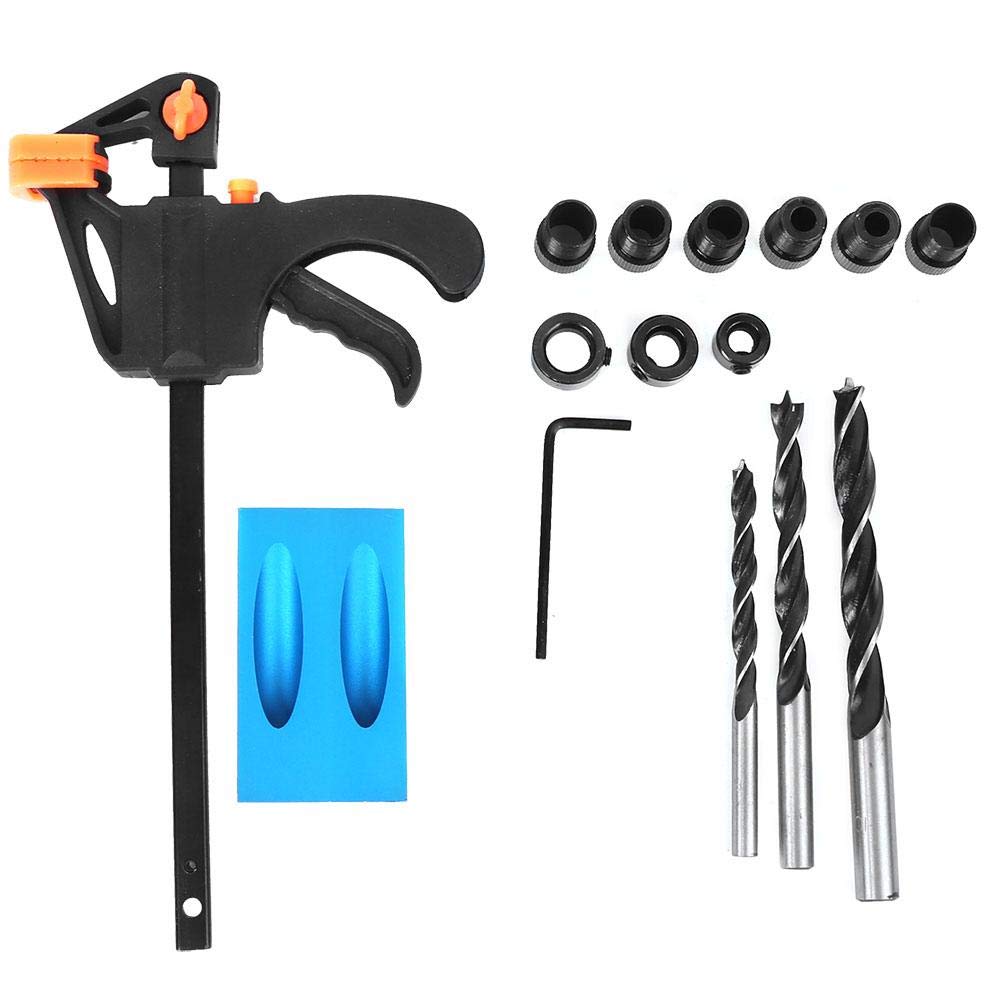 15 Degree Woodworking Oblique Hole Locator Kit - Precision Drill Punch Bits for DIY Woodworking Projects | Perfect for Cabinet Making, Furniture Assembly & Crafting