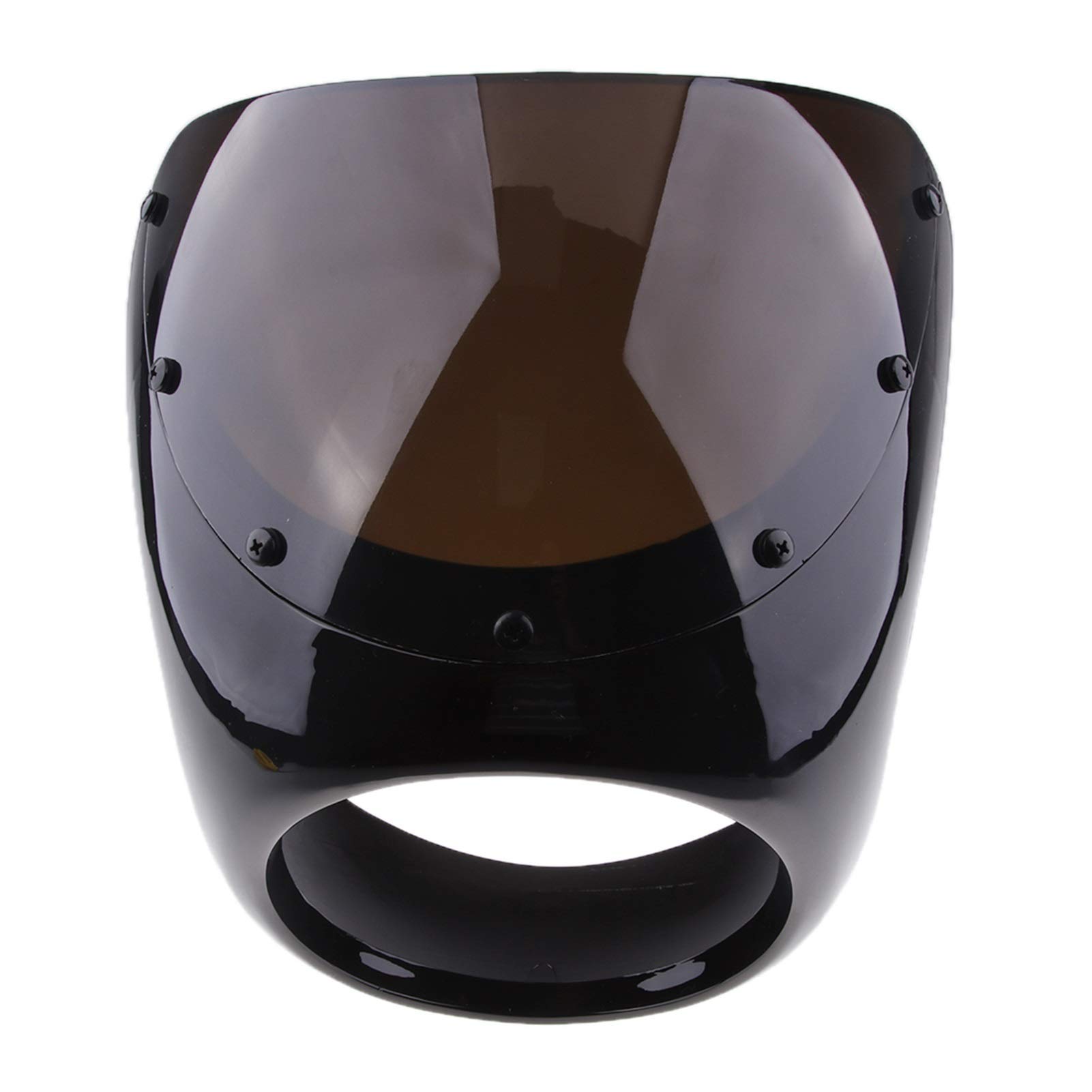 Universal Motorcycle Windshield - Durable Plastic Front Headlight Fairing & Windscreen for Cafe Racer & Retro Bikes | Perfect for Highway Riding, Urban Commuting & Vintage Style Customization
