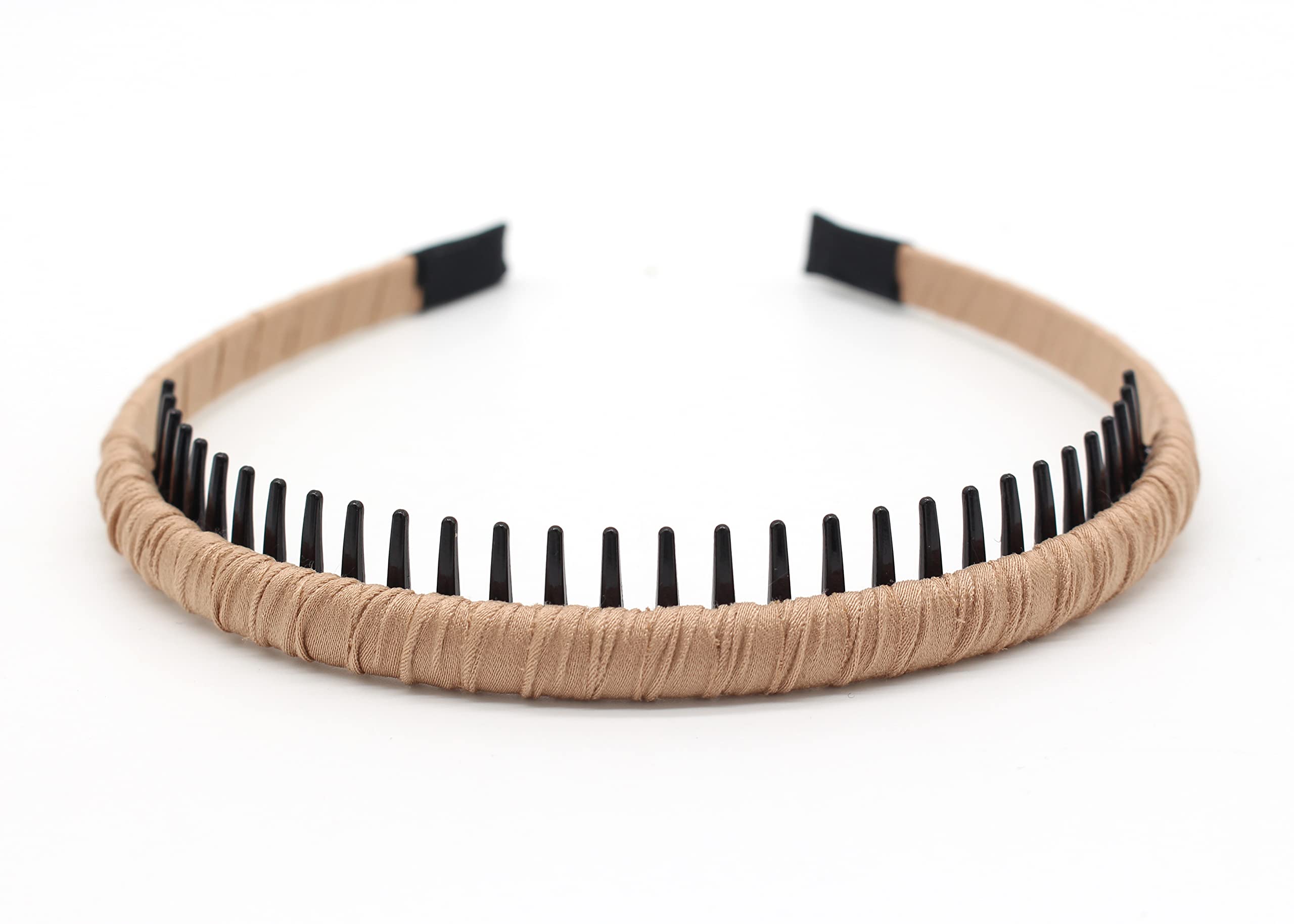 4pcs Non-Slip Zig Zag Headbands for Women - Adjustable Teeth Comb Hair Hoops - Resin Cotton Blend Hair Accessories for Daily Use, Yoga, Spa, Workout & Parties - Perfect for Gym, Office and Special Occasions