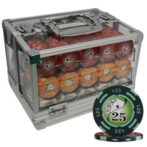 Premium 600pcs MRC Poker Chips Set with Yin Yang Design & Acrylic Storage Case - Professional Casino Style Poker Accessories for Home Games, Poker Nights, and Casino Themed Parties