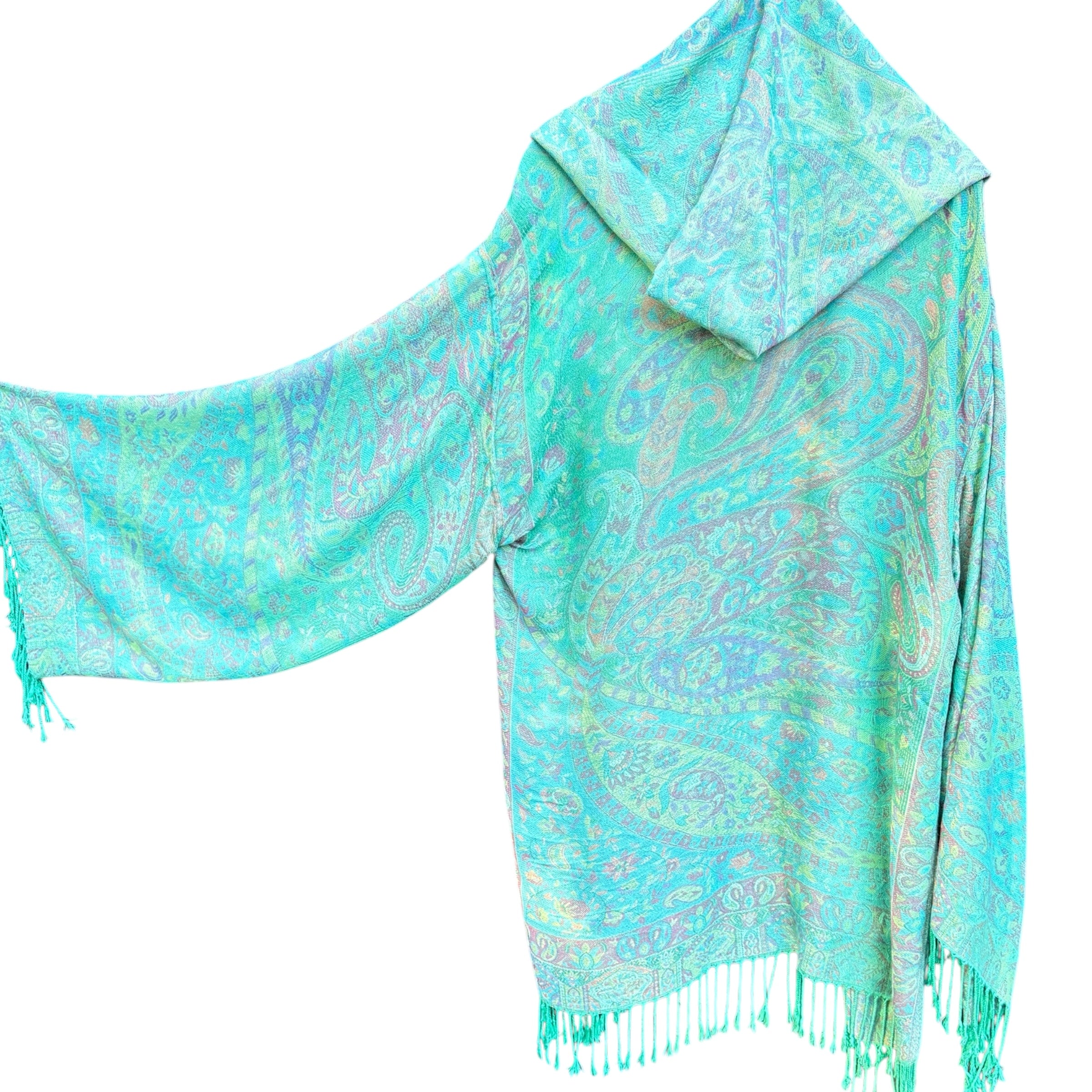 PASH ROBE Aqua Green Gardens - Soft & Luxurious Women's Bathrobe for Spa, Poolside & Home Relaxation