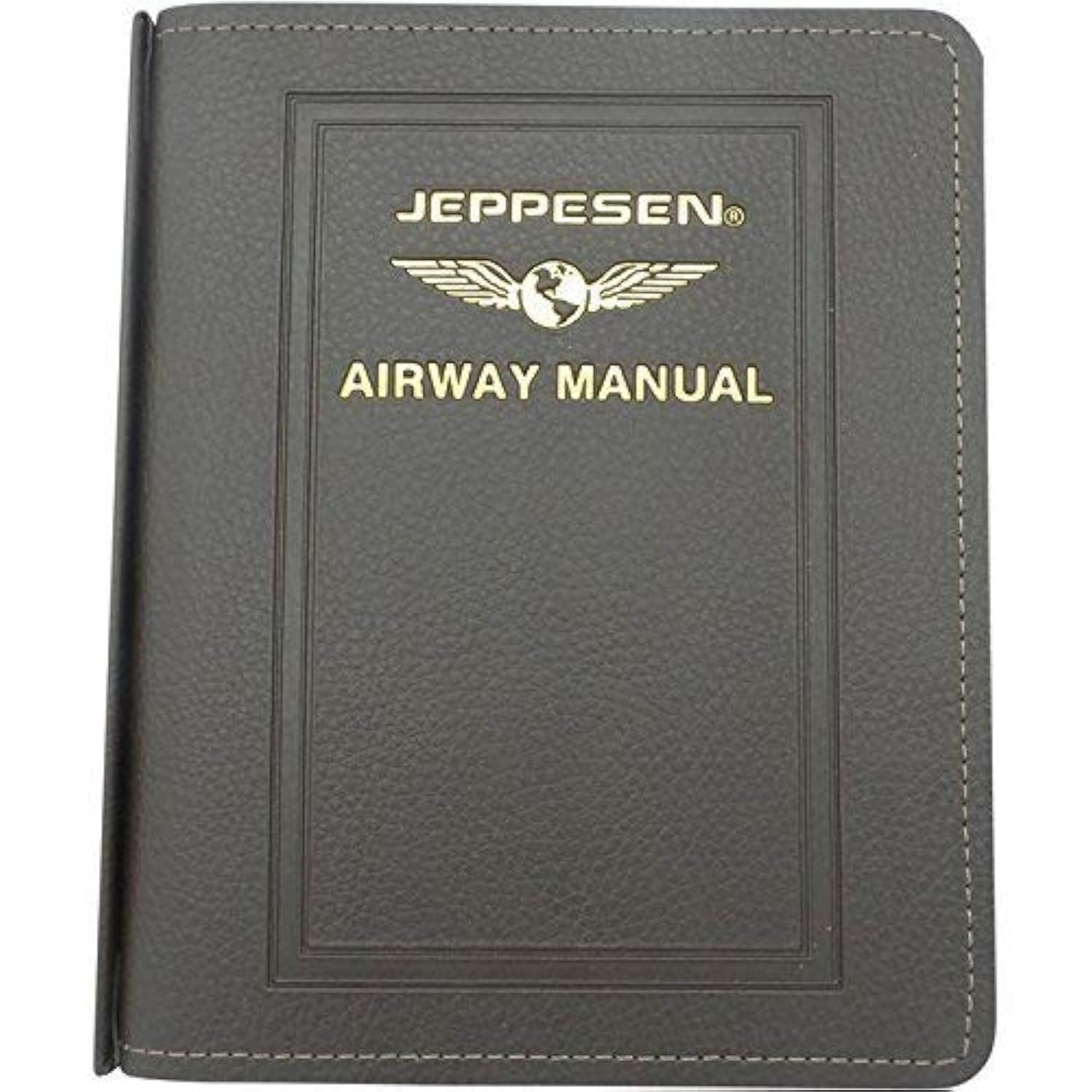 Jeppesen Airway Manual Standard Leather Binder AM621134 - Premium Pilot Flight Navigation Guide for Aviation Professionals | Perfect for Cockpit Organization & Flight Planning