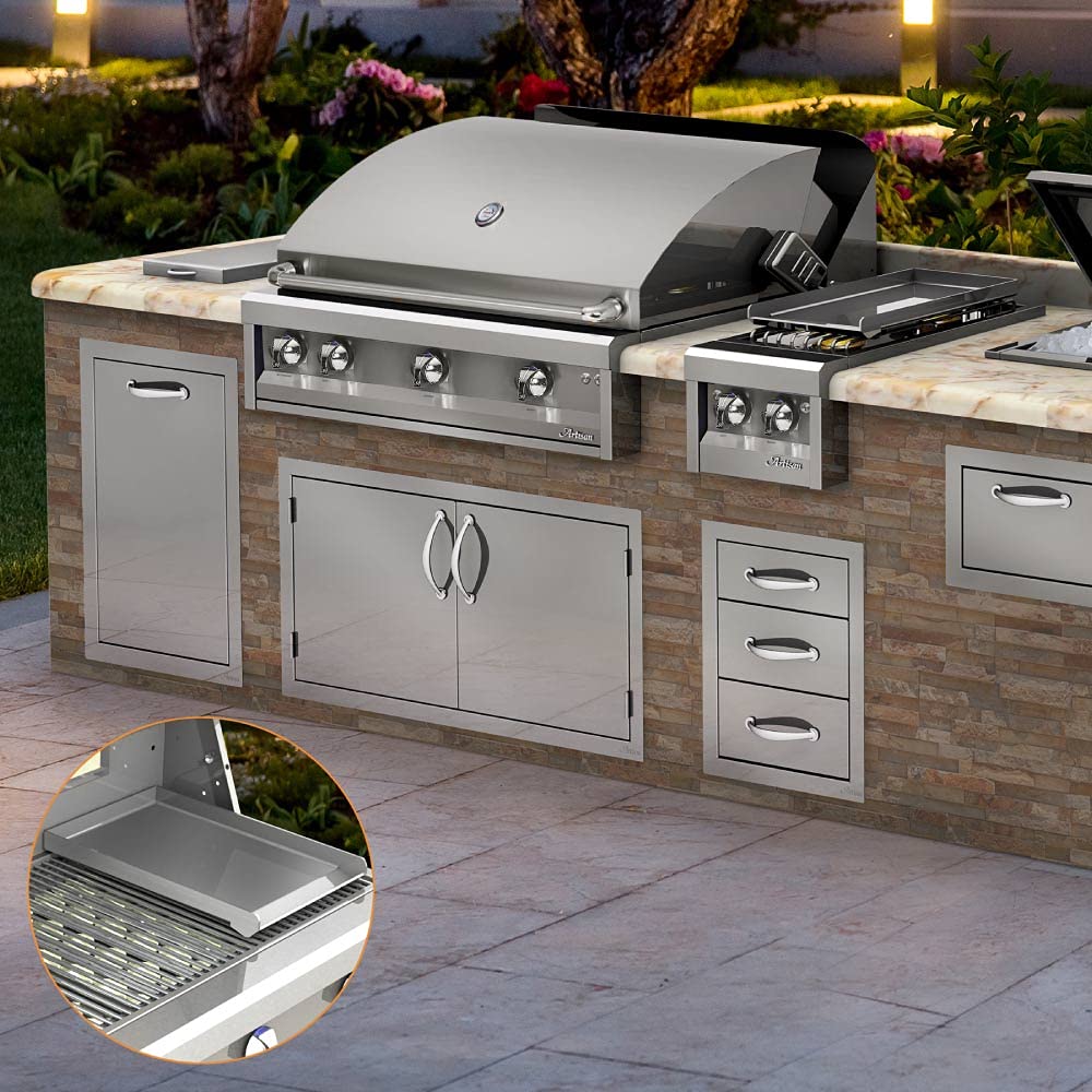 Artisan Drop-In Griddle for Artisan Grills (ARTP-G) - Premium Cast Iron Cooking Surface for Outdoor BBQs, Camping & Backyard Grilling
