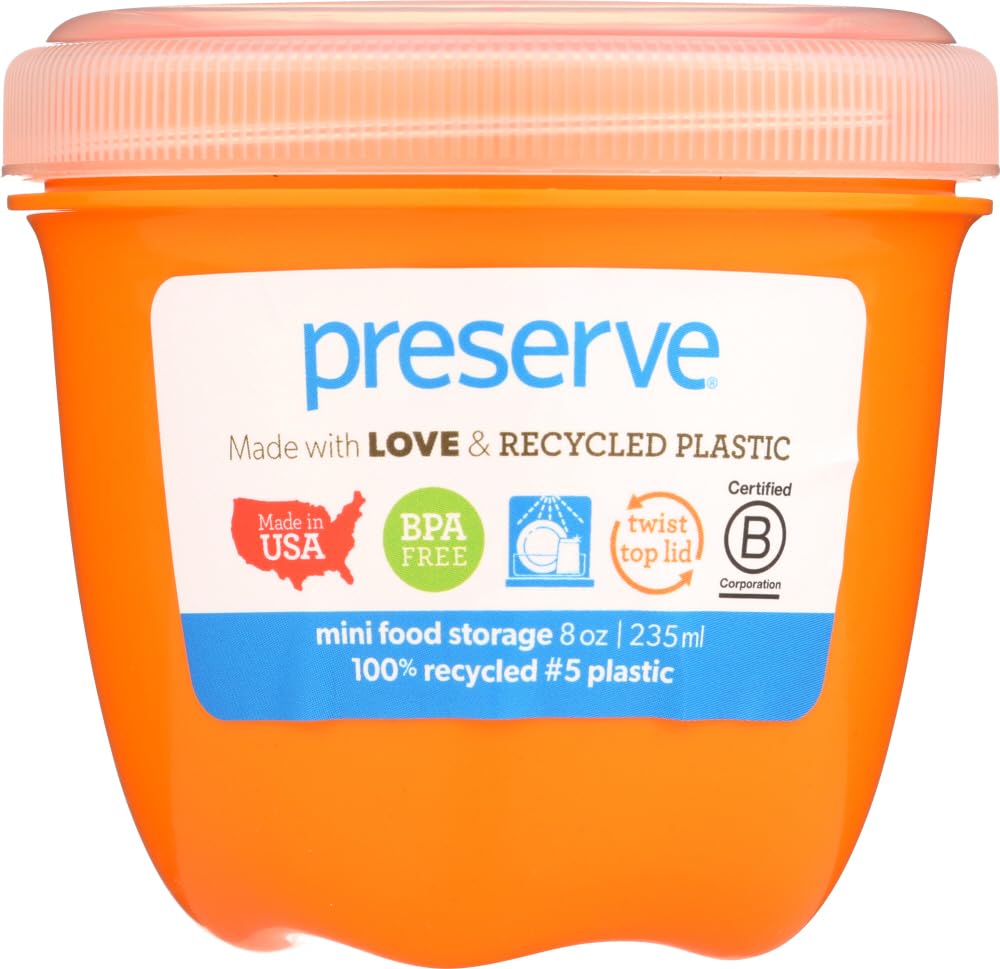 Best Airtight Food Storage Containers for Freshness | Preserve Food Storage, Orange | Perfect for Kitchen, Pantry & Meal Prep