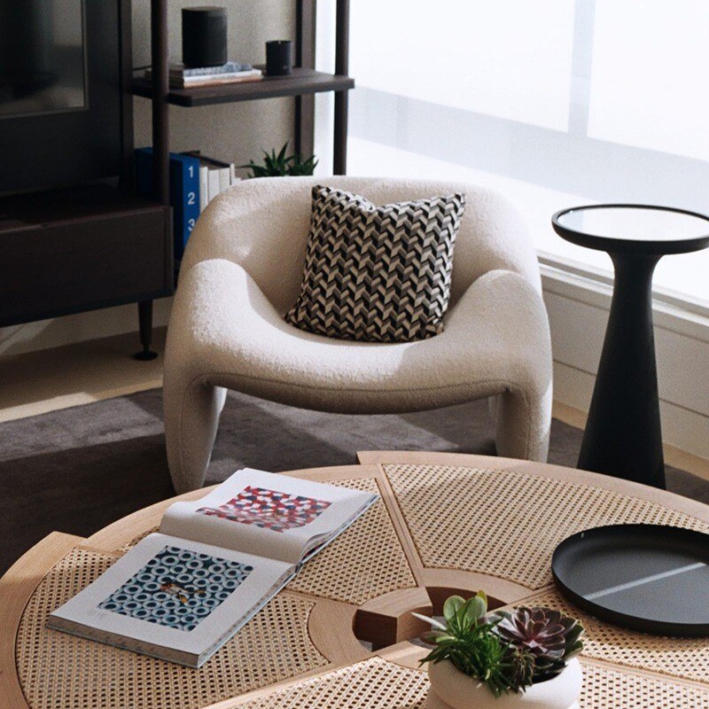 Luxury Lamb Velvet Sofa Chair - Plush Comfortable Accent Chair for Living Room, Bedroom & Office - Perfect for Relaxing, Reading & Decor