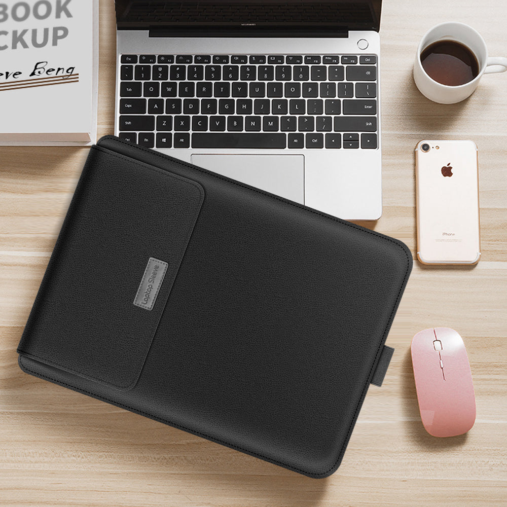 Premium Laptop Sleeve with Foldable Stand - Protective Case for 13-15 Inch MacBook & Windows Laptops - Perfect for Office, Travel & School Use
