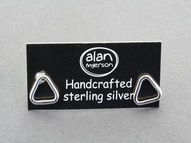 Open Triangle Stud Earrings - Sterling Silver 925 Hypoallergenic for Women - Perfect for Everyday Wear, Parties & Gifting