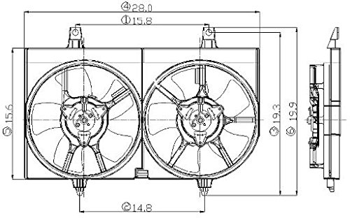 2811529 Radiator Fan Assembly - High Performance Cooling Fan for Cars & Trucks - Perfect for Engine Overheating Prevention & Summer Driving