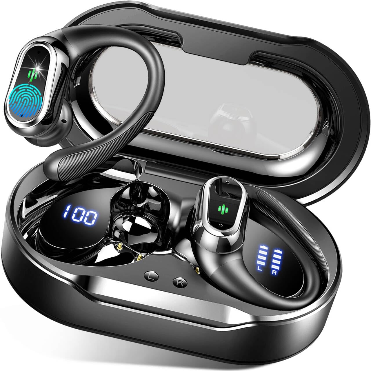 Wireless Bluetooth 5.4 Earbuds with Noise Canceling - 50H Playtime, IP7 Waterproof for Running & Workout