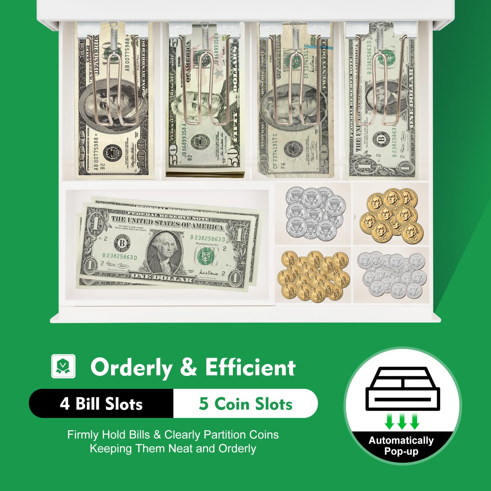 47-Key Electronic Cash Register with Drawer - 6-Digit LED Display & Keyboard for Small Businesses | Multifunctional POS System for Retail Stores, Markets & Shops | Secure Cash Box & Easy-to-Use Register for Efficient Checkout