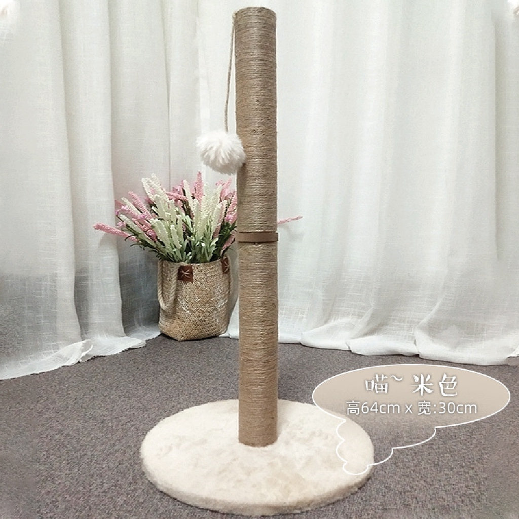 Durable Cat Scratching Post with Sisal Rope & Toy Ball - 60cm/80cm Height for Kittens & Adult Cats | Perfect for Indoor Play, Cat Tree Accessory & Feline Exercise