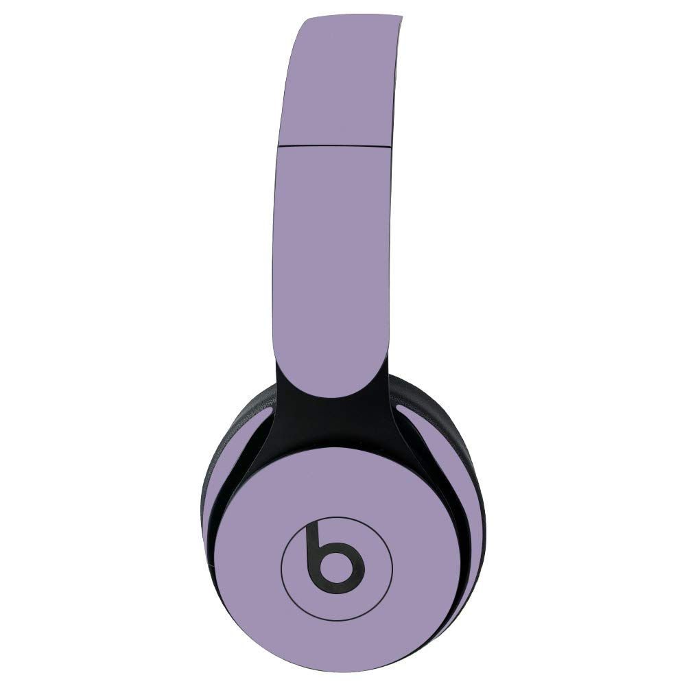 MightySkins Vinyl Skin Cover for Beats Solo Pro Wireless Headphones - Solid Lavender | Protective & Durable Decal Wrap | Easy to Apply & Remove | Made in USA | Perfect for Gym, Travel & Daily Use