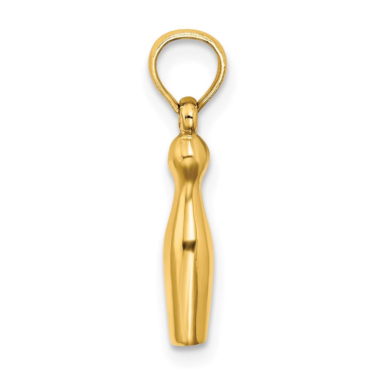 3D Gold Bowling Pin Pendant Necklace for Men & Women - Elegant Jewelry Gift for Bowlers & Sports Fans - Perfect for Parties, Games & Casual Wear