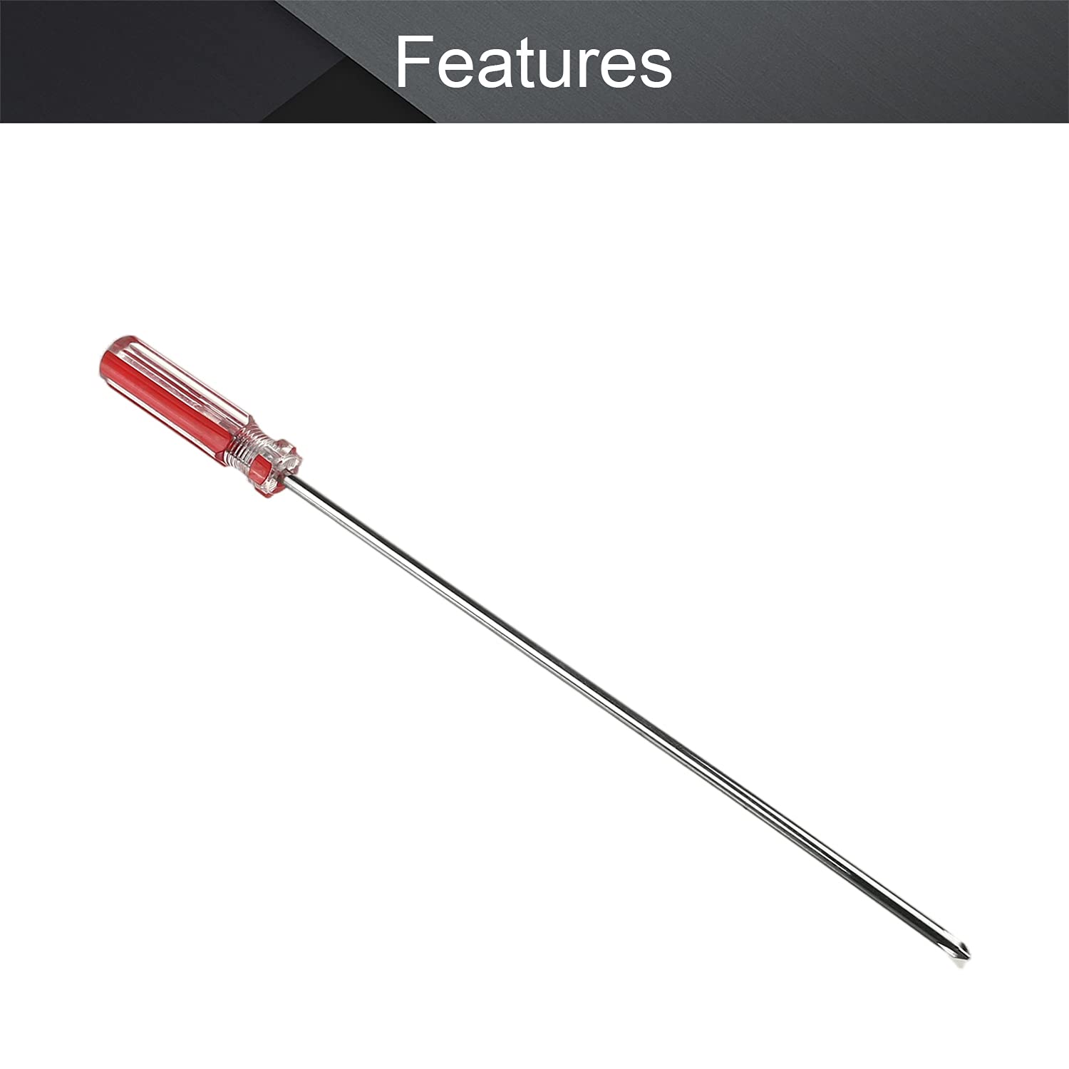 Utoolmart Phillips Screwdriver - 5mm Magnetic Cross Head Tip, 250mm 45# Steel Shaft with 75mm Ergonomic Plastic Handle - Perfect for Home Repair, DIY Projects & Craft Work - Ideal for Electronics, Furniture Assembly & Household Maintenance