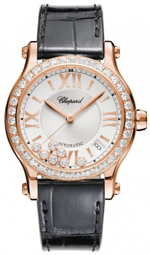 Chopard Happy Sport 18K Rose Gold Diamond Women's Watch - Luxury Swiss Timepiece for Women, Elegant Dress Watch for Special Occasions & Gifts