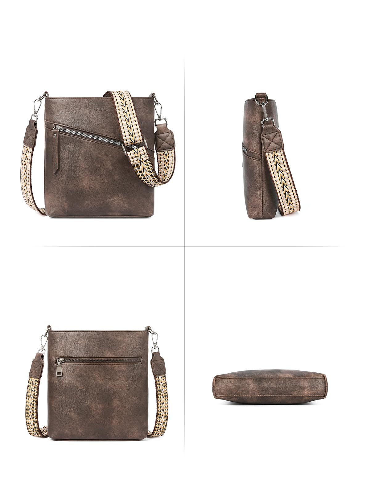 CLUCI Women's Adjustable Strap Crossbody Bag - Stylish Leather Shoulder Purse for Everyday Use, Travel & Shopping