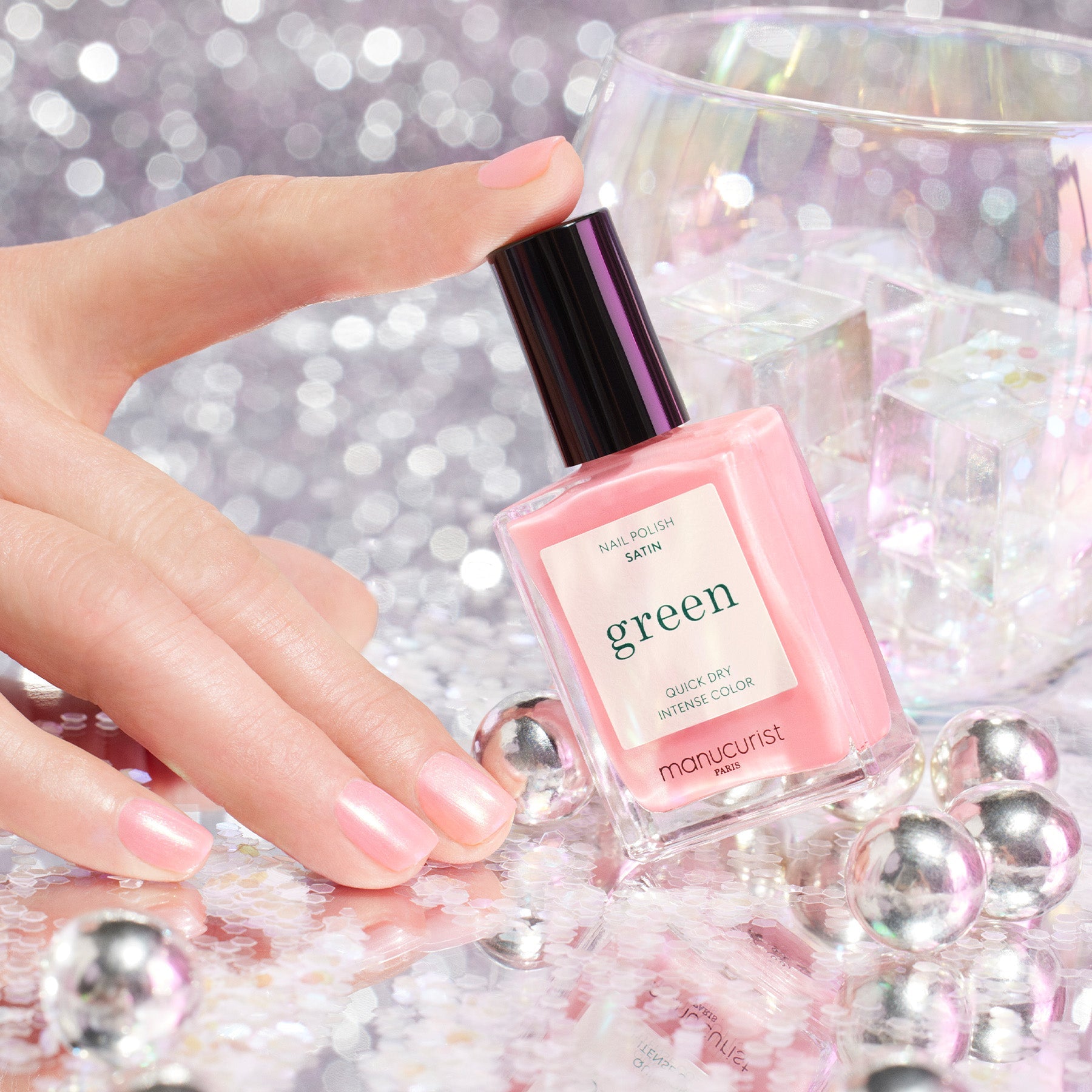 Green Nail Polish - Long Lasting Satin Finish Nail Lacquer for Women | Perfect for Everyday Wear, Parties & Special Occasions