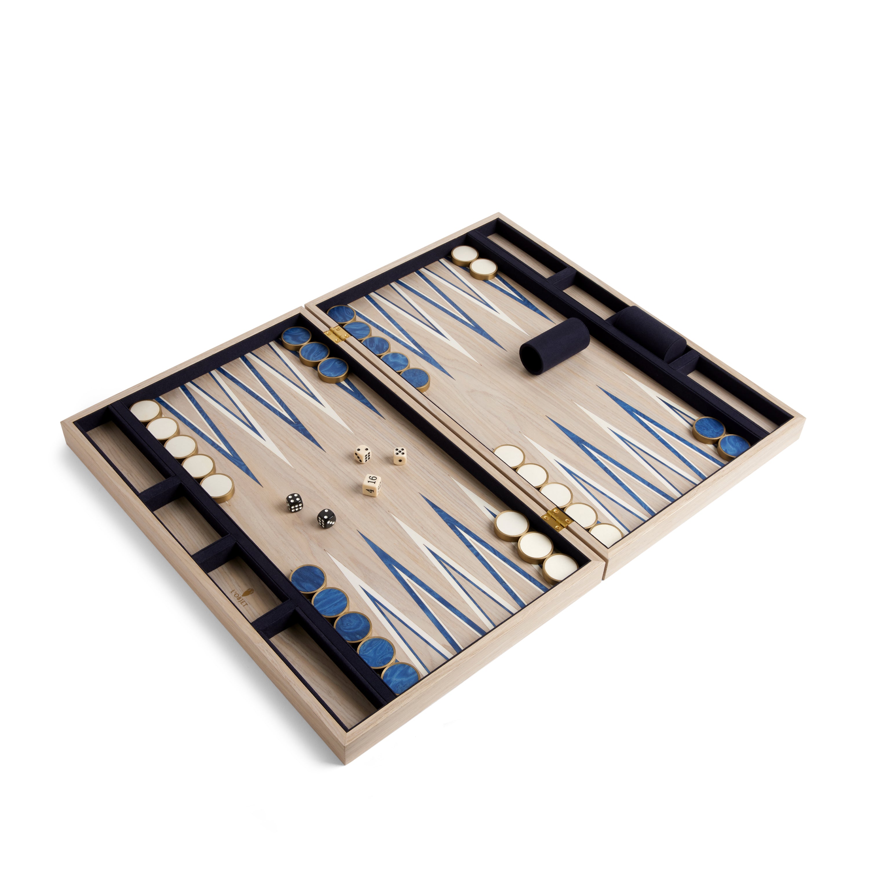 Premium Matis Backgammon Set - Classic Blue Wooden Board Game for Adults & Family | Perfect for Game Nights, Travel, and Home Decor