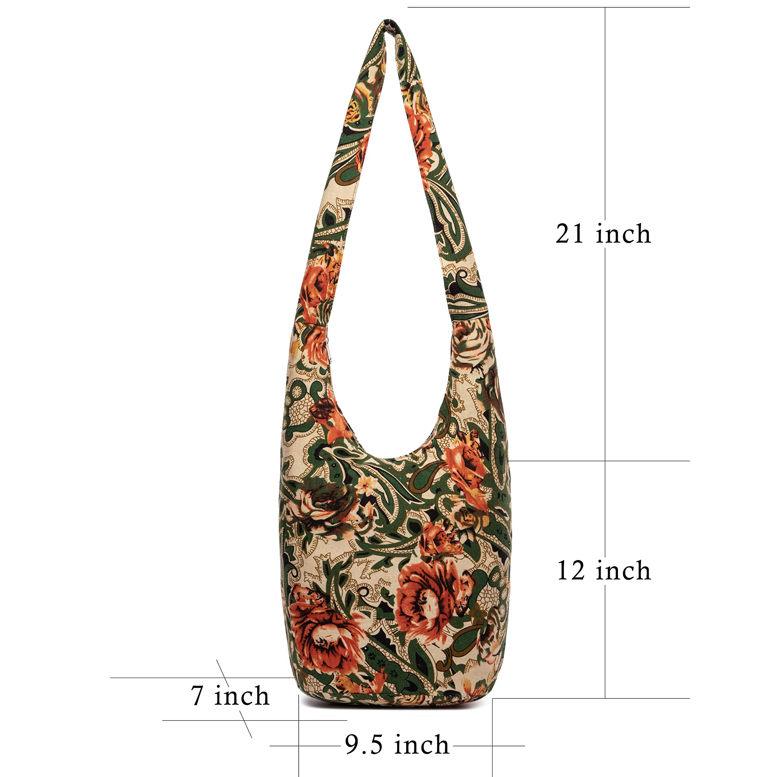 Stylish Women's Canvas Shoulder Bag - Bohemian Animal Print Crossbody Purse for Everyday Use, Travel & Casual Outings