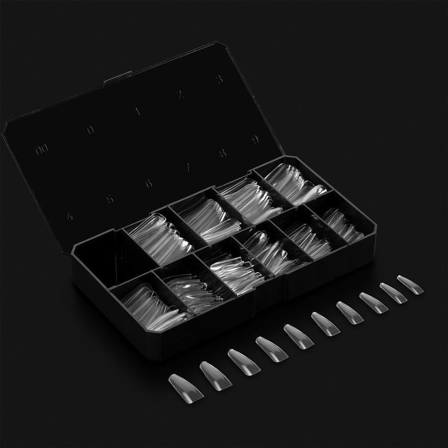 Apres Gel X Nail Extension Kit - 500 Pcs Sculpted Coffin Long Fake Nails with Glue & Tools | Professional Salon Quality DIY Manicure Set for Home & Party Use
