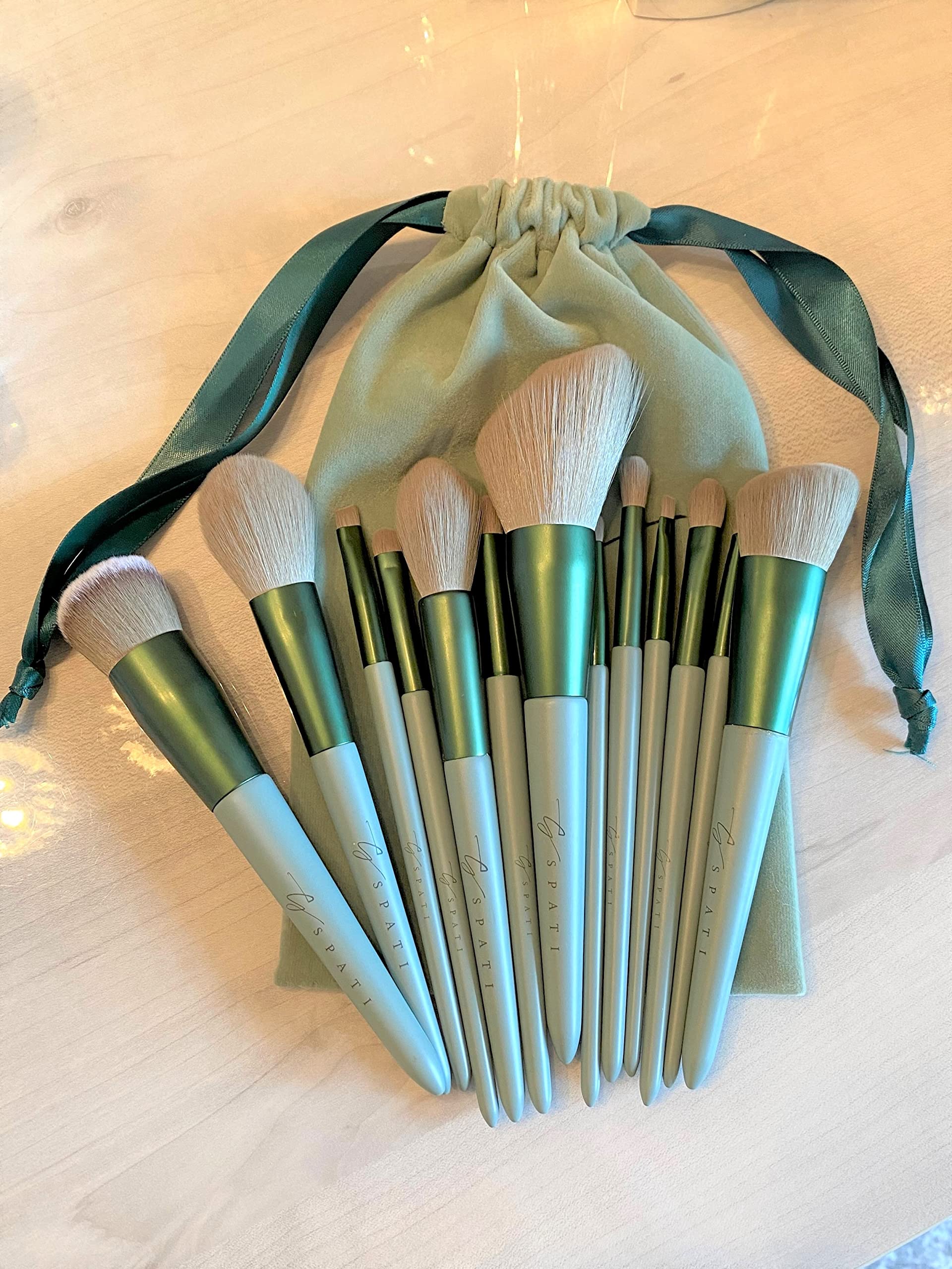 SPATI 13-Piece Premium Synthetic Makeup Brush Set - Foundation, Blending, Powder, Blush, Concealer & Eyeshadow Brushes for Flawless Makeup Application | Perfect for Daily Use, Professional Makeup Artists & Travel