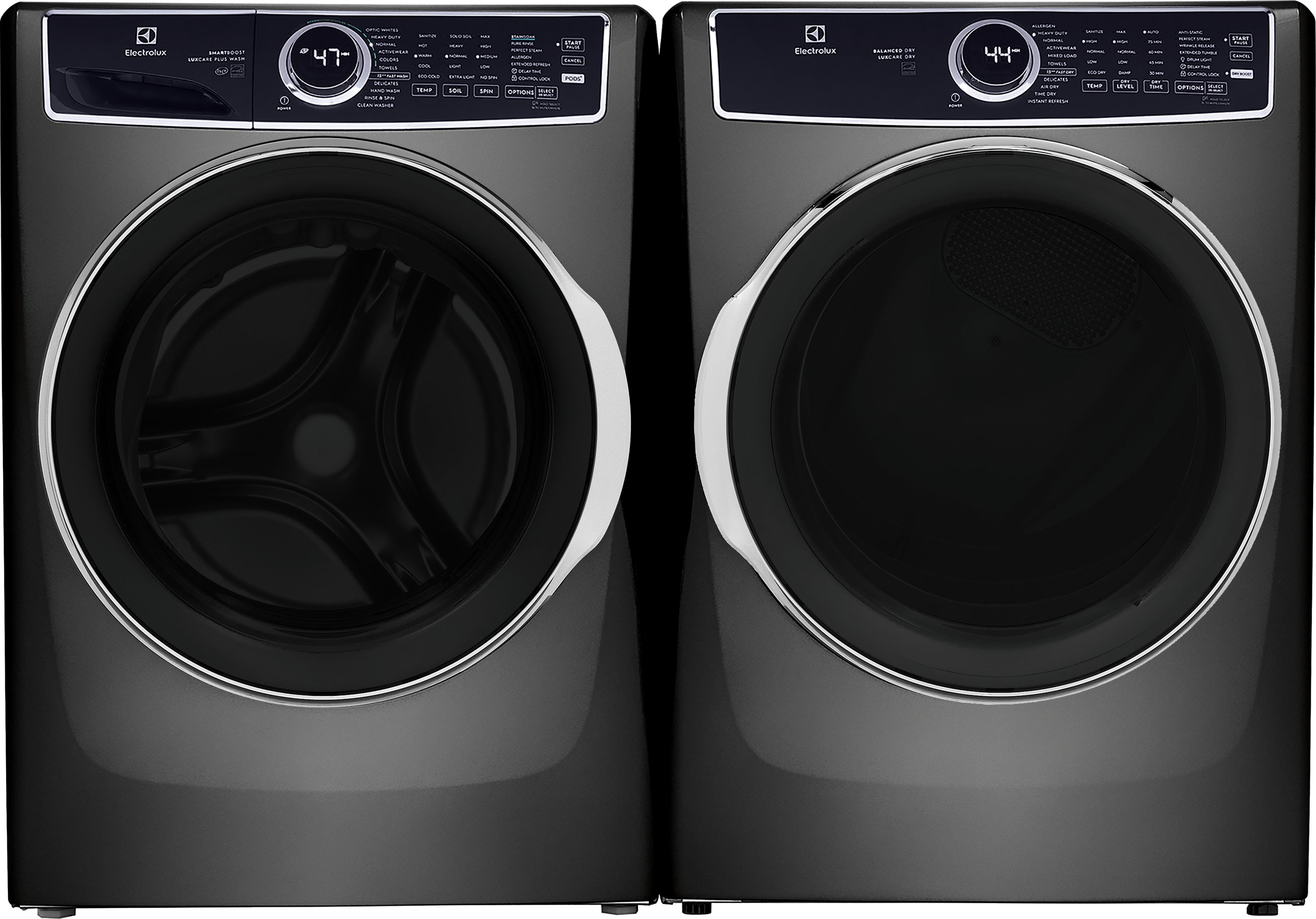 Electrolux Titanium Front Load Washer 5.2 cu ft & Electric Dryer 8.0 cu ft - ELFW7637AT/ELFE763CAT Laundry Set for Large Families | Energy Efficient, UltraQuiet | Perfect for Home, Apartment & Laundromat Use