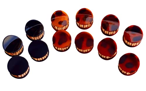 Women's Small Hair Claw Clips - 12 Pack Black & Brown Shine & Matte Hair Clips for Women & Girls - Perfect for Ponytails, Buns & Everyday Hairstyles