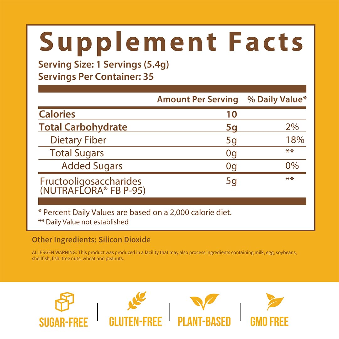 GOBIOTIX Prebiotic Fiber Powder - Gut Health & Digestion Support | Keto, Vegan, Gluten-Free | for Smoothies & Baking