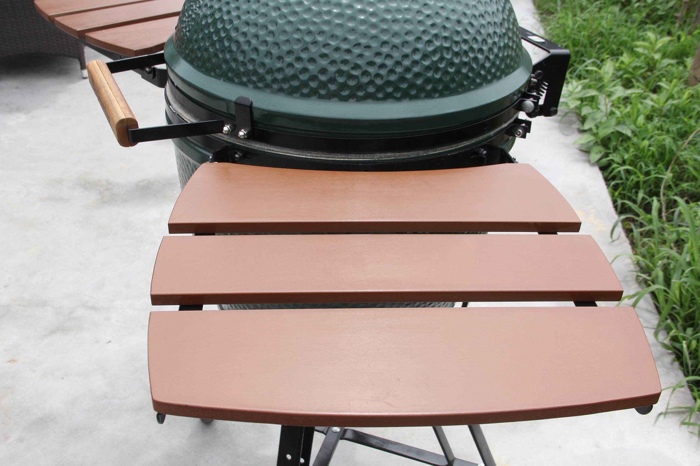 Dracarys Grill Side HDPE Shelves for Big Green Egg Replacement Parts | Egg Mate BBQ Accessories | Fits Large (L) Big Green Egg | 3-Shelf Slat Design | Perfect for Outdoor Cooking, Grilling & Backyard BBQs
