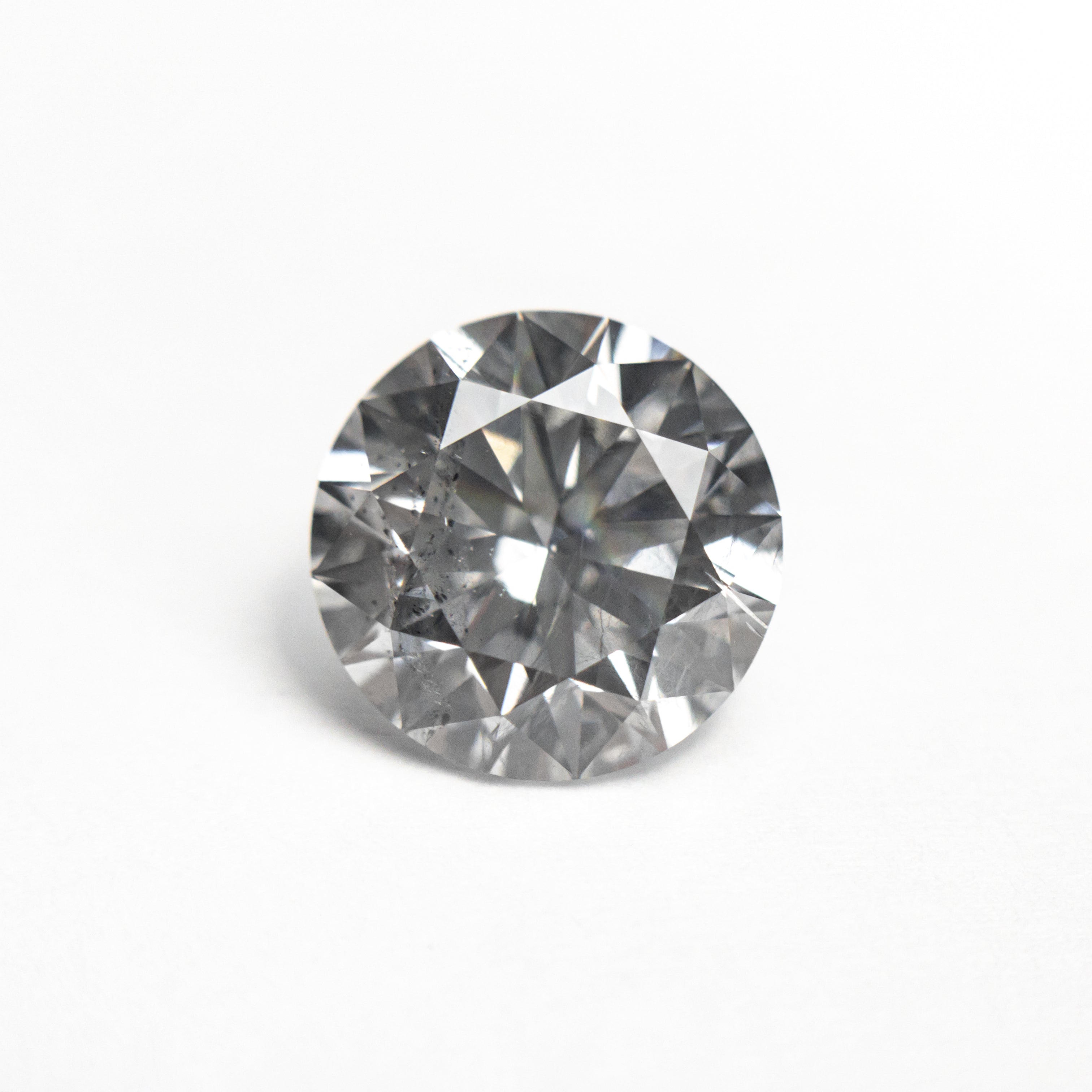 2.10ct Fancy Grey Round Brilliant Diamond - 8.18x8.15x5.06mm SI3 Clarity for Engagement Rings & Fine Jewelry