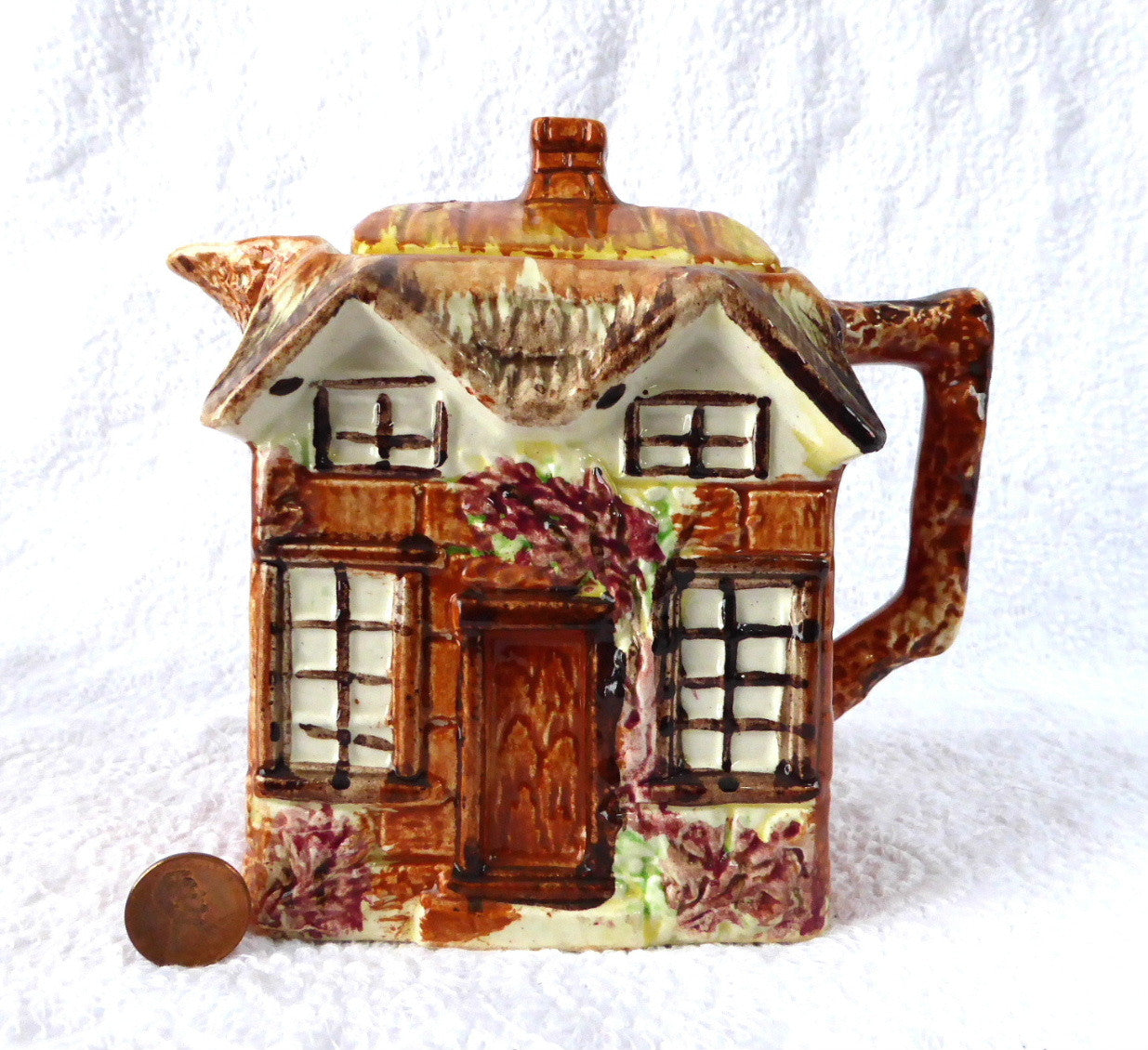 Vintage 1950s Hand-Painted Chocolate Pot Teapot from Keele, England - Perfect for Afternoon Tea & Collectible Home Decor