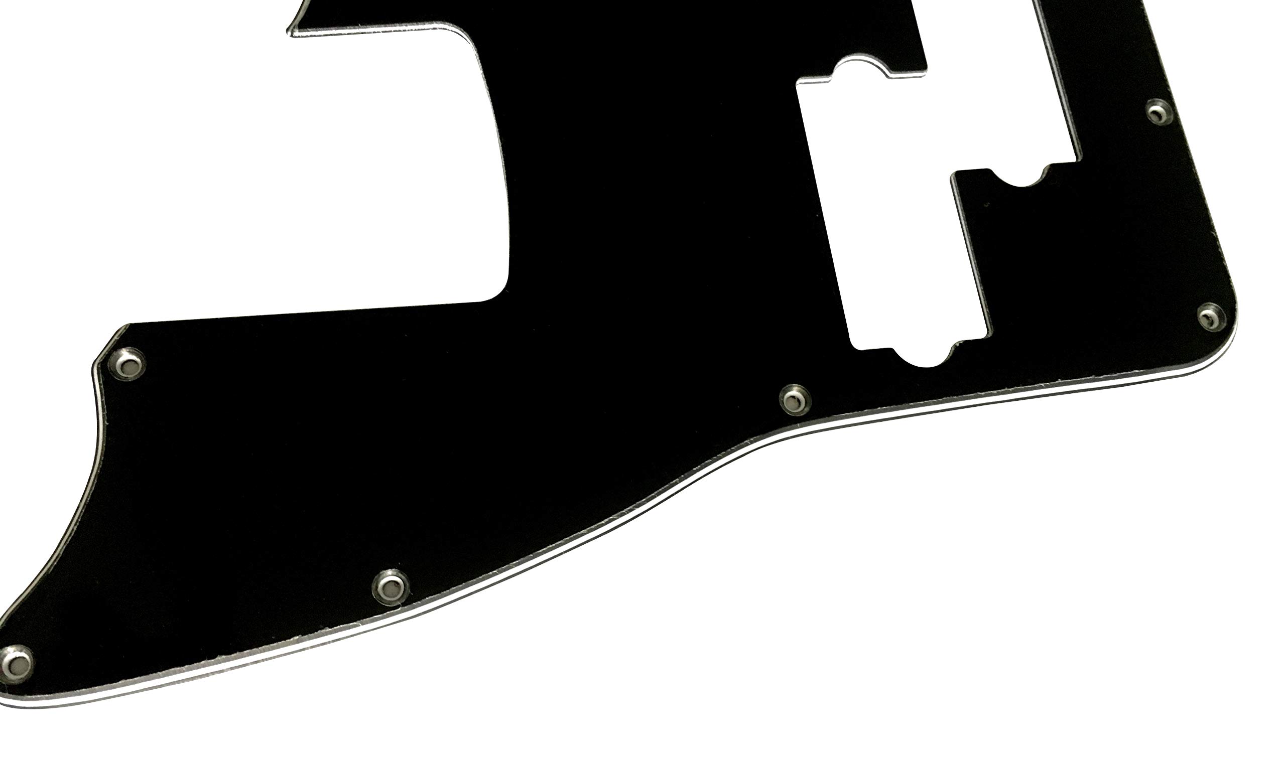 Custom 3-Ply Black Guitar Pickguard for Squier Jaguar Bass SS Short Scale - Perfect Replacement & Protection for Bass Guitars
