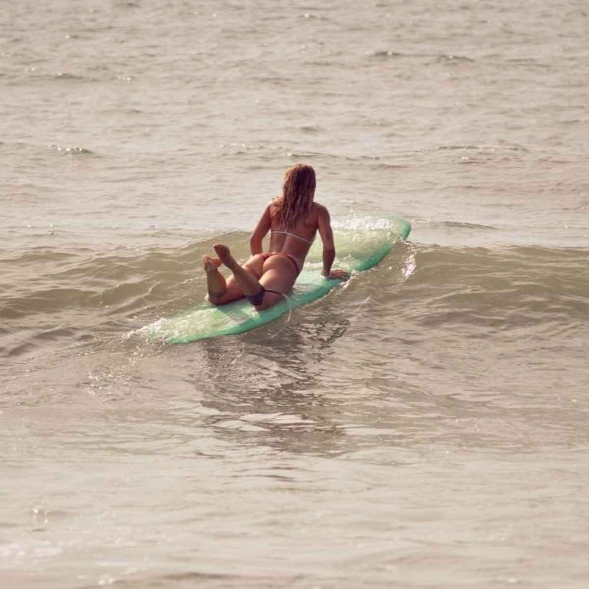 Retro 9'6 Modern Longboard - Two Tone Blue PU Surfboard for Adults & Beginners | Perfect for Beach Cruising, Wave Riding & Summer Surfing
