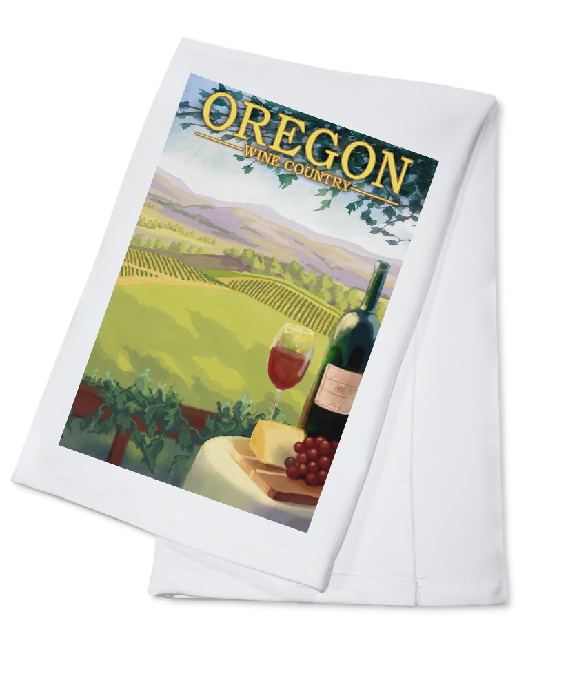 Oregon Wine Country 100% Cotton Tea Towel - Decorative Hand Towel for Kitchen & Home | Perfect for Drying Dishes, Gift Giving & Farmhouse Decor