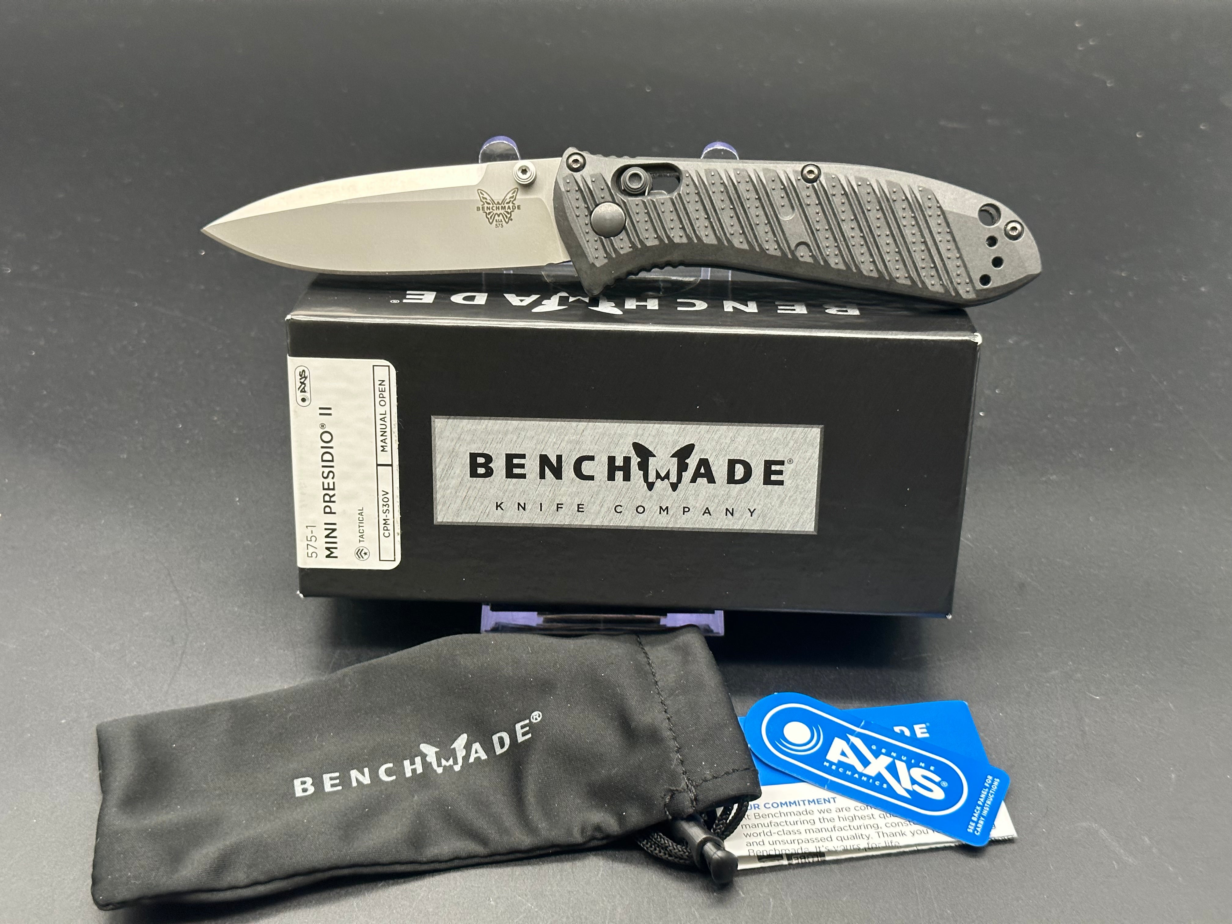 Benchmade Mini Presidio II CF-Elite Folding Knife - Premium EDC Pocket Knife for Outdoor, Camping, Hiking & Everyday Carry
