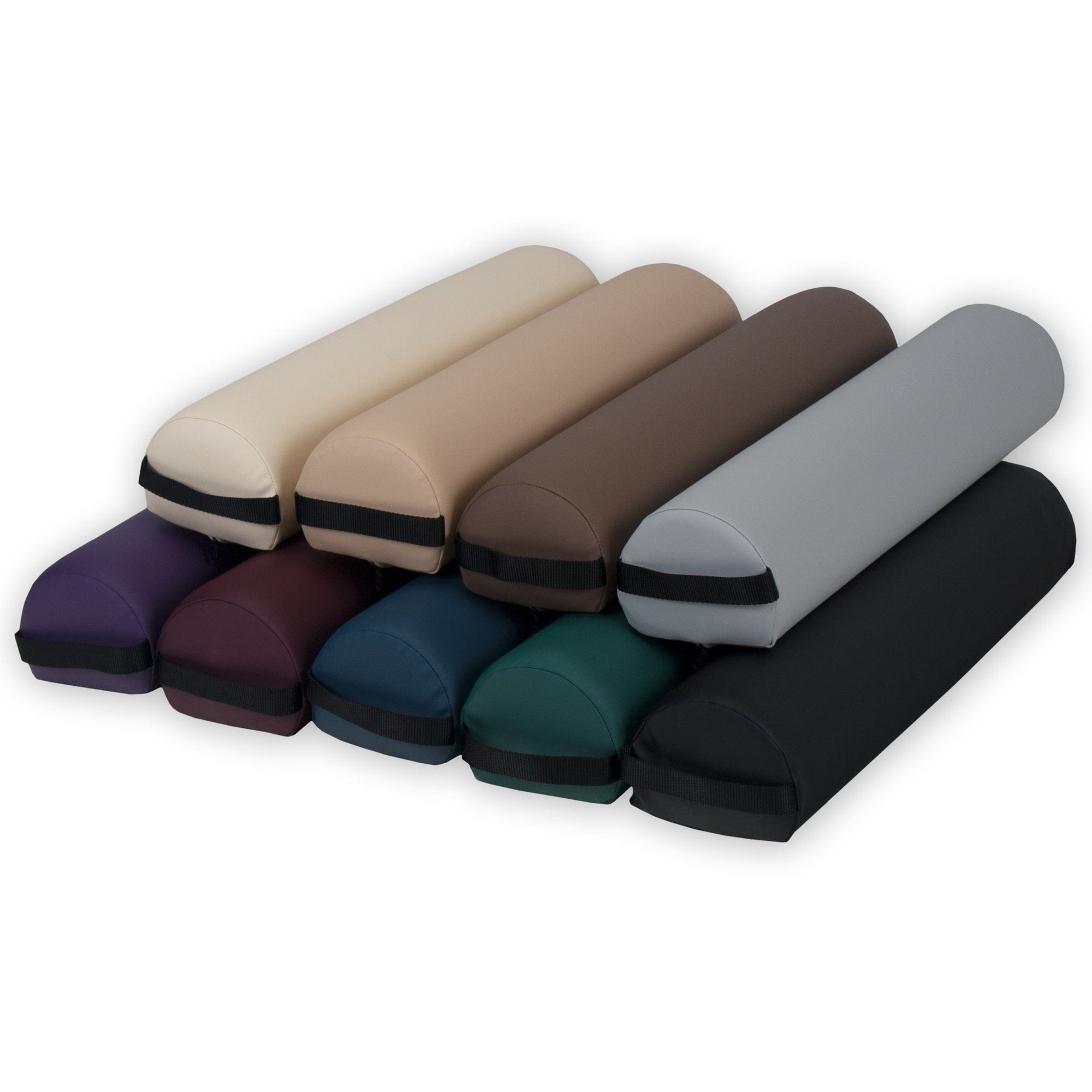 3/4 Round Massage Bolster for Yoga, Meditation & Physical Therapy - Support Cushion for Back, Neck & Leg Pain Relief - Perfect for Home, Studio & Rehab Use