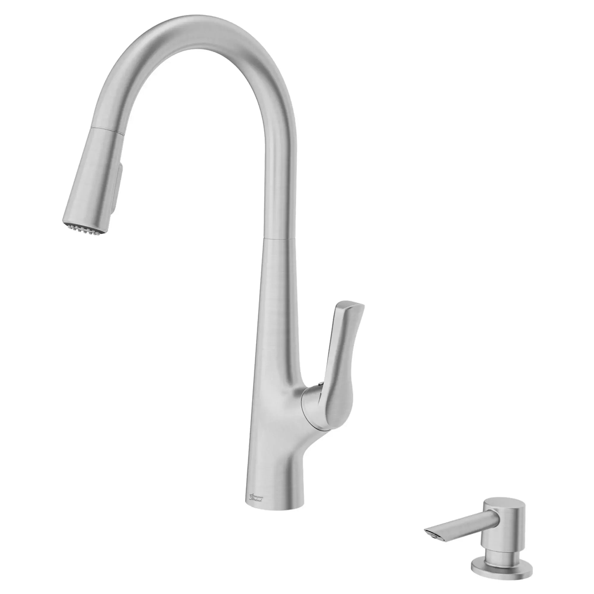 Copley® Pull Down Kitchen Faucet with Soap Dispenser - High Arc Modern Stainless Steel Sink Faucet for Home & Restaurant Use