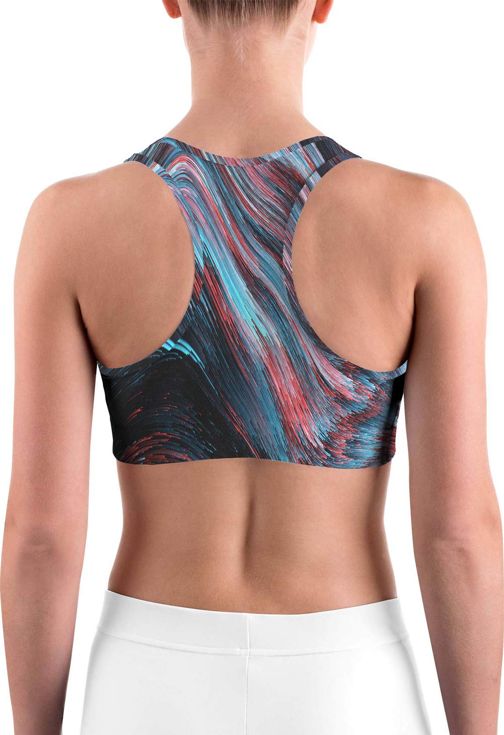 O2YO Women's Racerback Sports Bra - Breathable Workout Top for Running, Yoga & Gym | High Support Fitness Tank with Stylish Print Design | Perfect for Active Lifestyles & Athleisure Wear