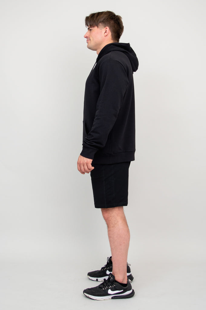 JoeJoe Men's Cotton Hoodie - Soft & Comfortable Black Pullover Sweatshirt for Casual Wear, Gym & Outdoor Activities