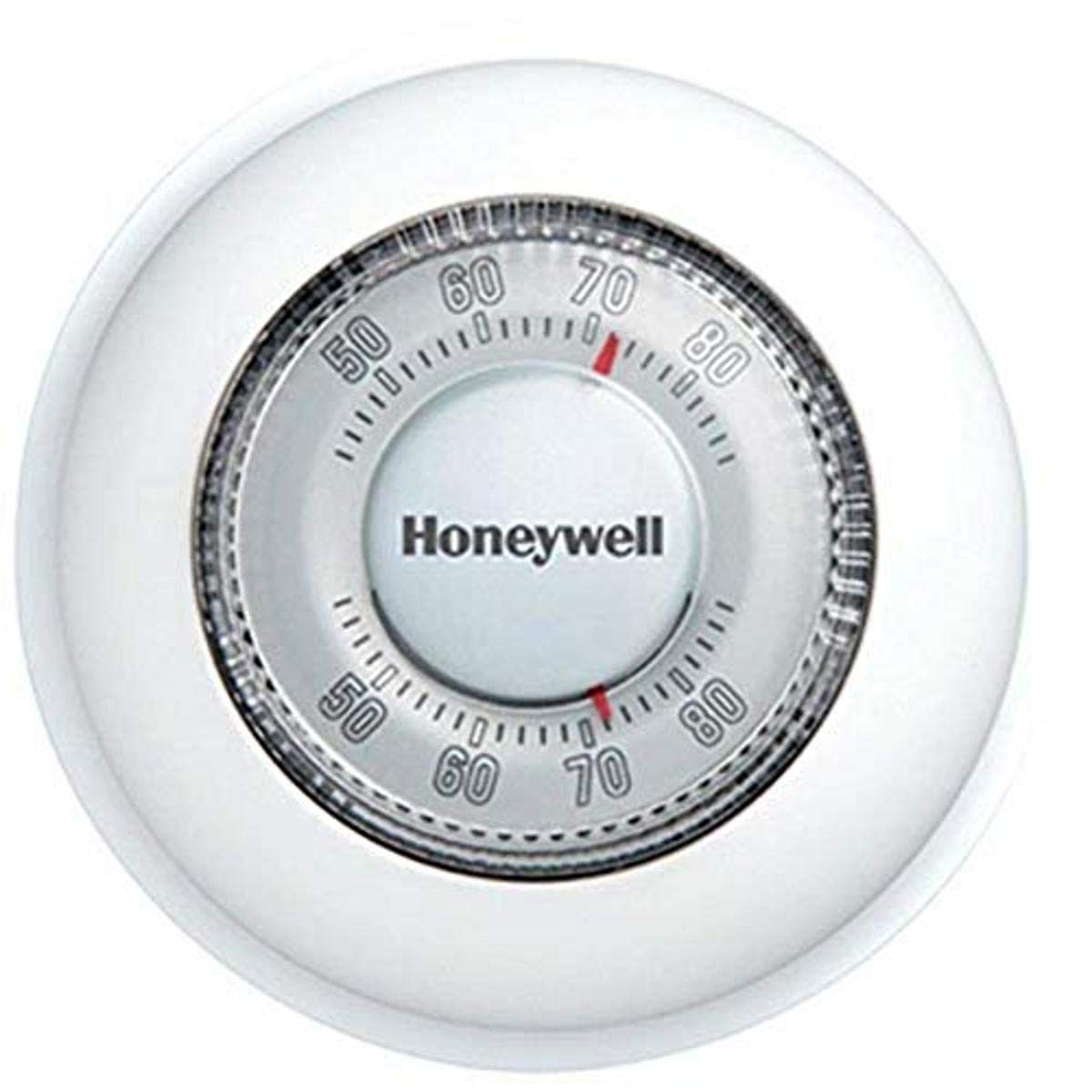 Honeywell T87K1007 Heat Only Thermostat - White Round Mechanical Temperature Control for Home & Office Heating Systems | Perfect for Residential, Commercial & Industrial Use