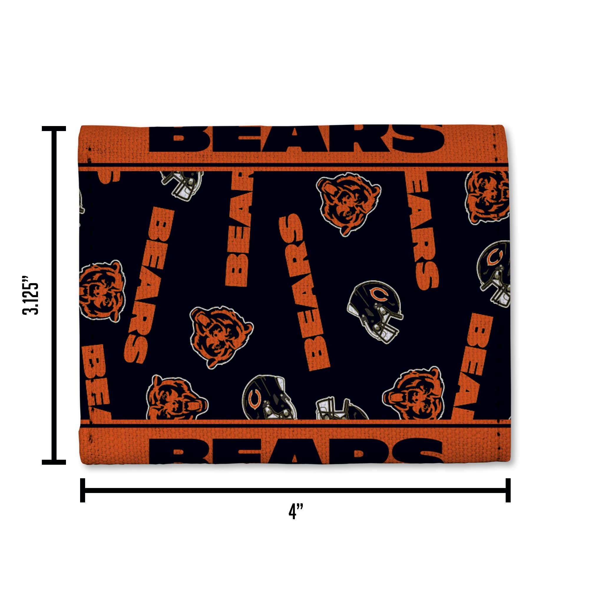 NFL Canvas Trifold Wallet by Rico Industries - Durable & Stylish Football Fan Accessory for Men - Perfect for Game Day, Travel & Everyday Use