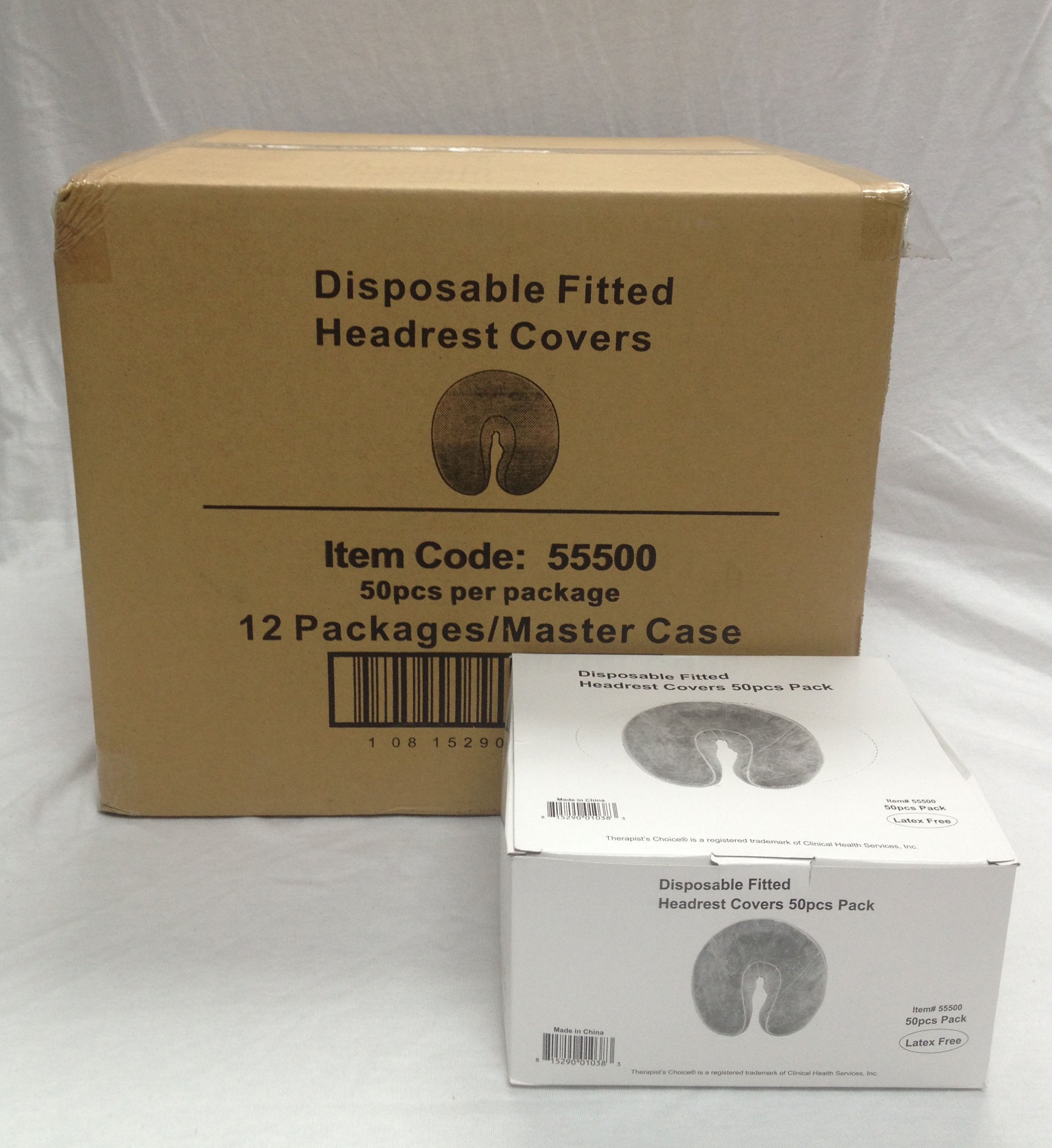 Disposable Fitted Face Rest Covers - 600 Count (12 Boxes x 50 Pcs) - White - Salon & Spa Hygiene Essentials for Massage Tables & Facial Beds