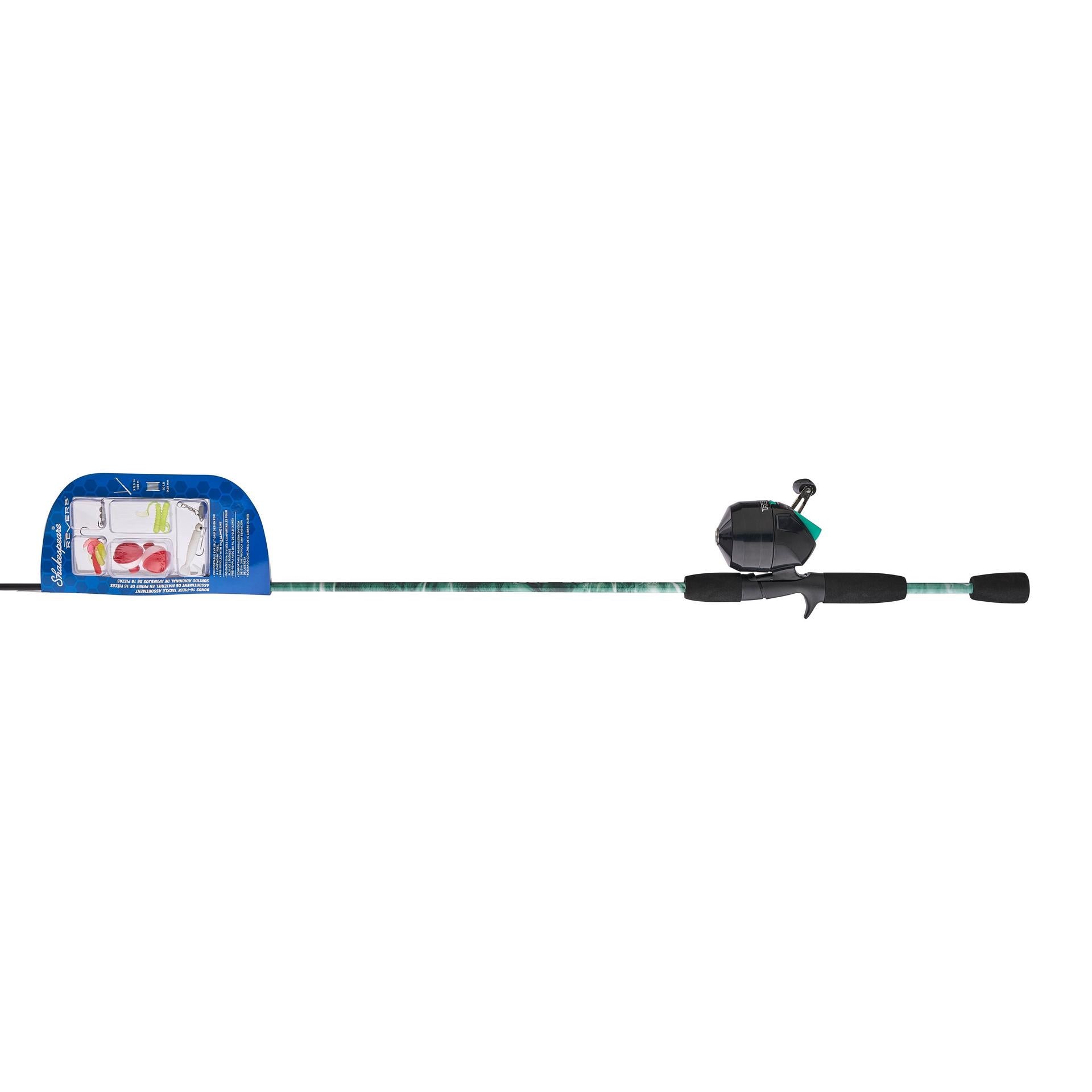 Mossy Oak Camo Spincast Fishing Reel Kit - Perfect for Freshwater & Saltwater Fishing, Outdoor Adventures, and Camping Trips