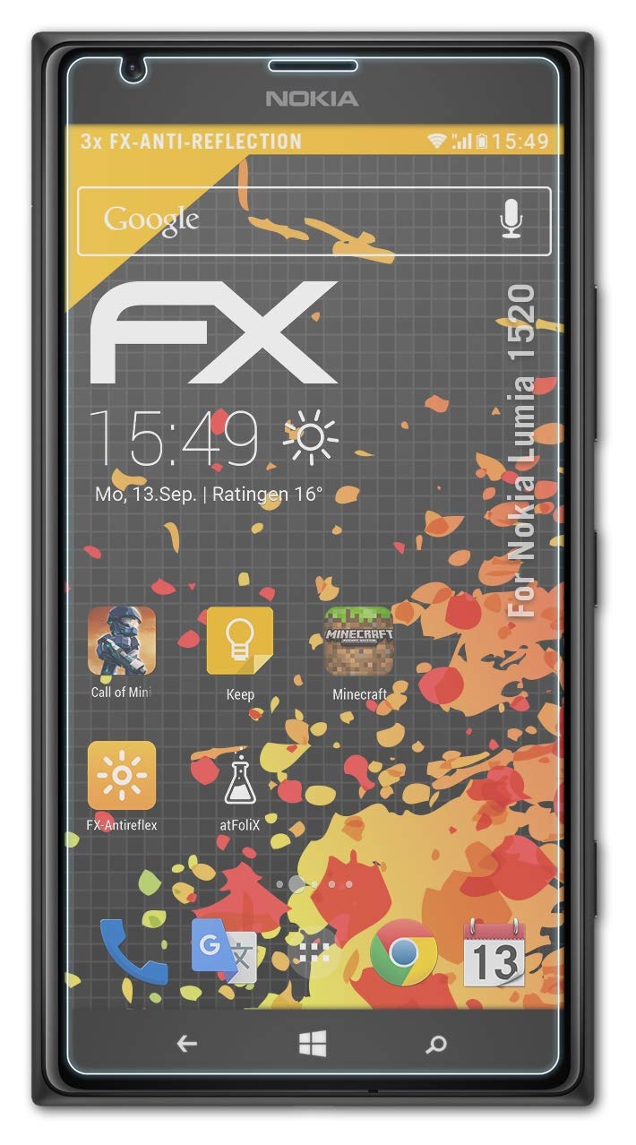 Nokia Lumia 1520 Screen Protector - 3 Pack Anti-Glare & Shockproof Tempered Glass Film - HD Clear Screen Protection for Work, Travel, and Everyday Use